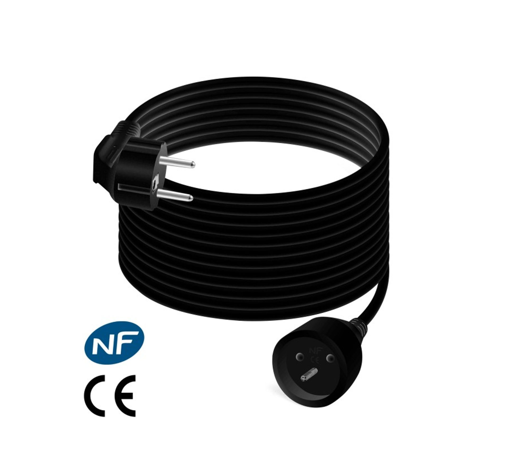 Rallonge De 5 Mètres Blanche Fby01 5m White - Rallonge - Multiprise BUT