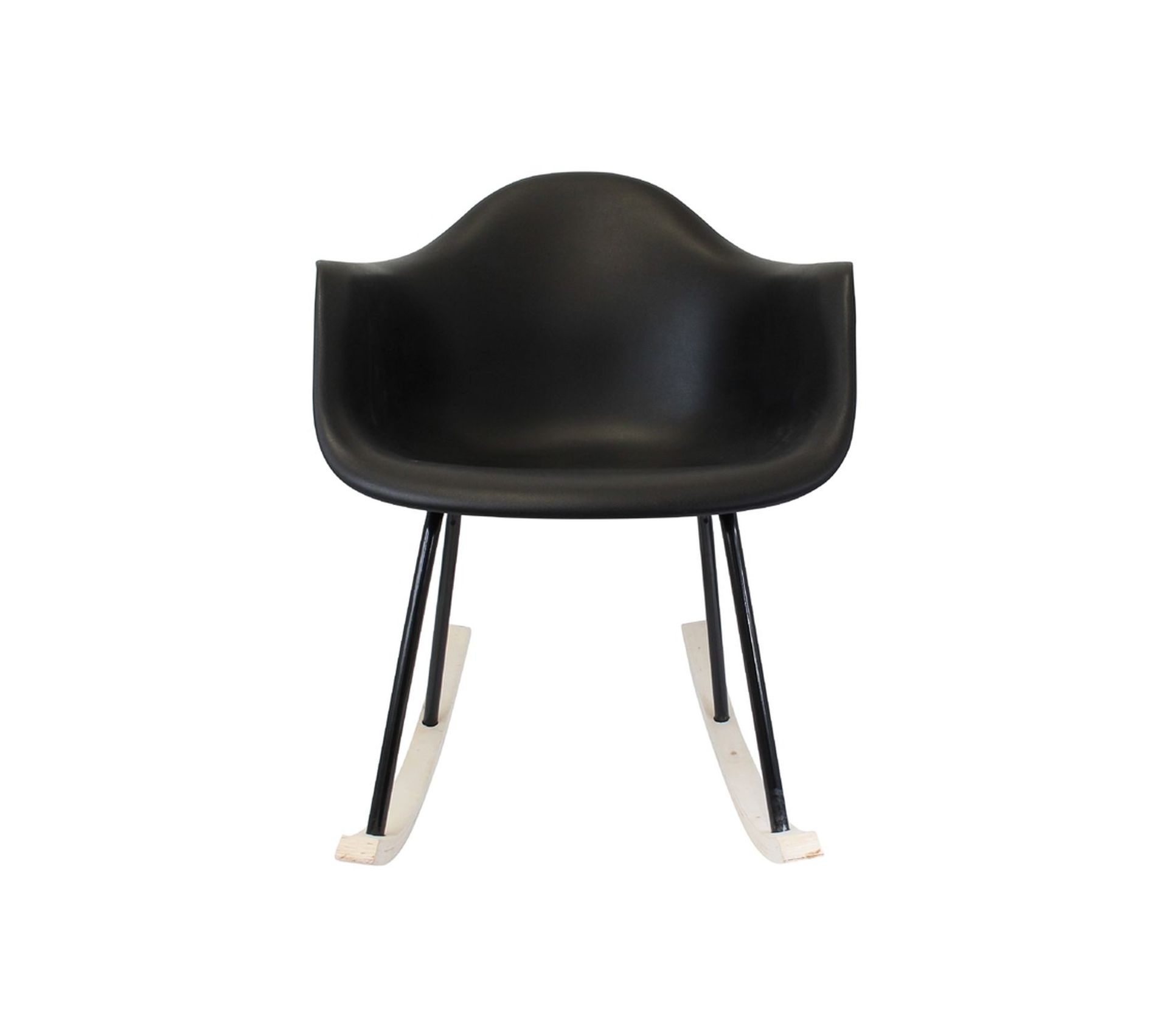 Fauteuil À Bascule H. 83 Cm Noir Fauteuil À Bascule H. 83 Cm Noir
