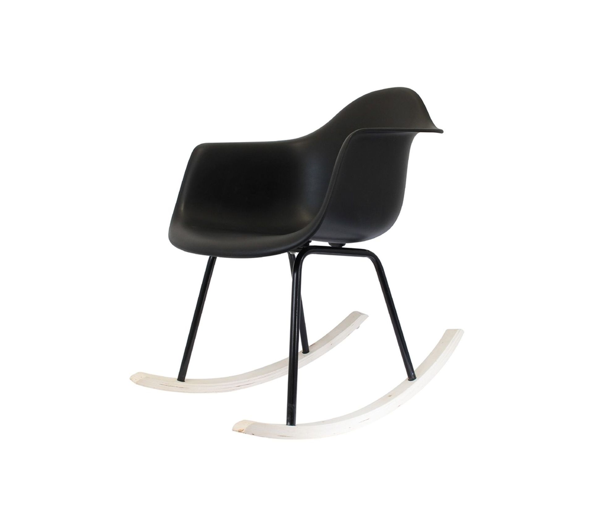 Fauteuil À Bascule H. 83 Cm Noir Fauteuil À Bascule H. 83 Cm Noir