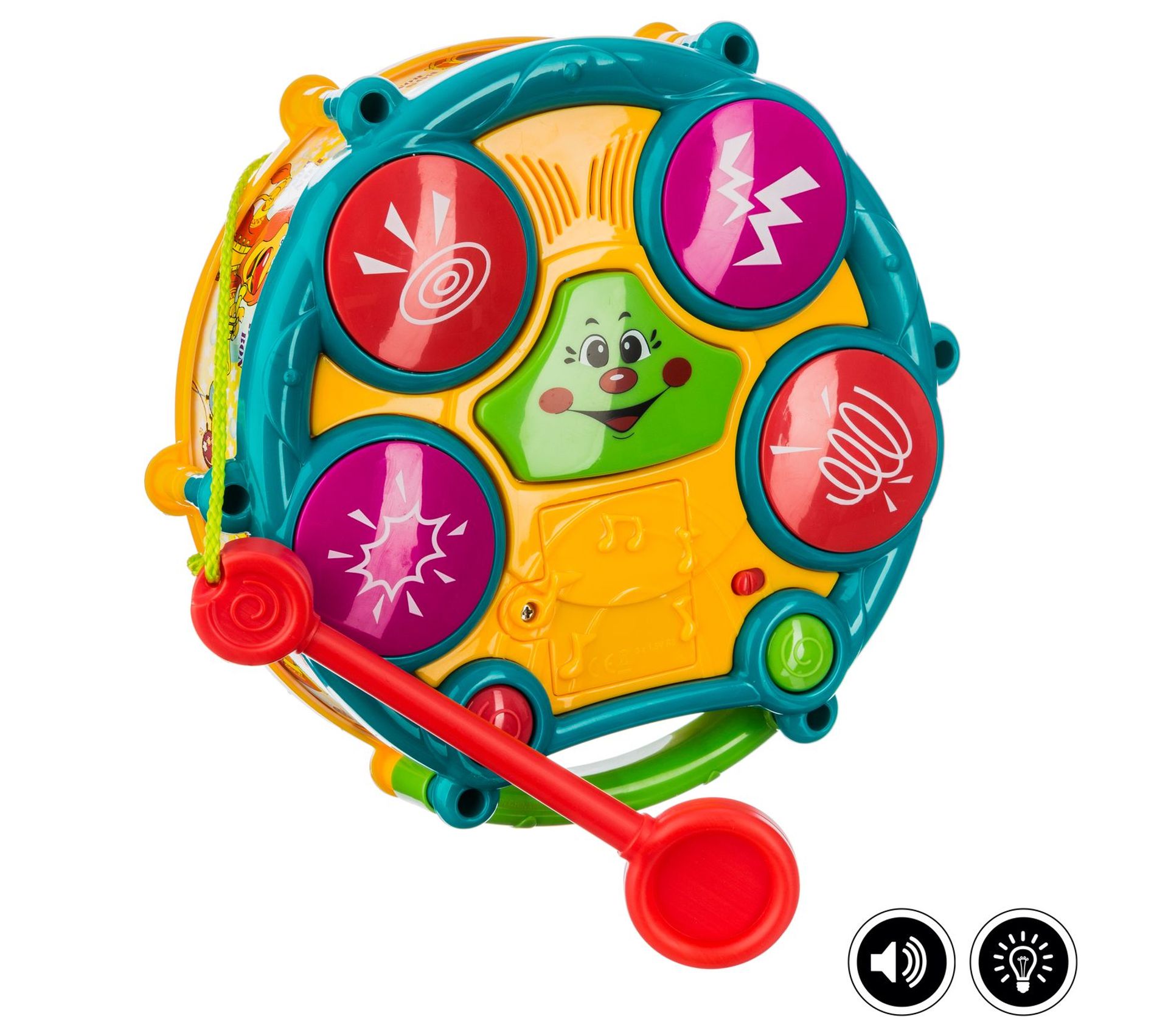 Jouet Eveil Tambour Electronique A Double Face Multicolore Jeux D Eveil Jouets 1er Age But