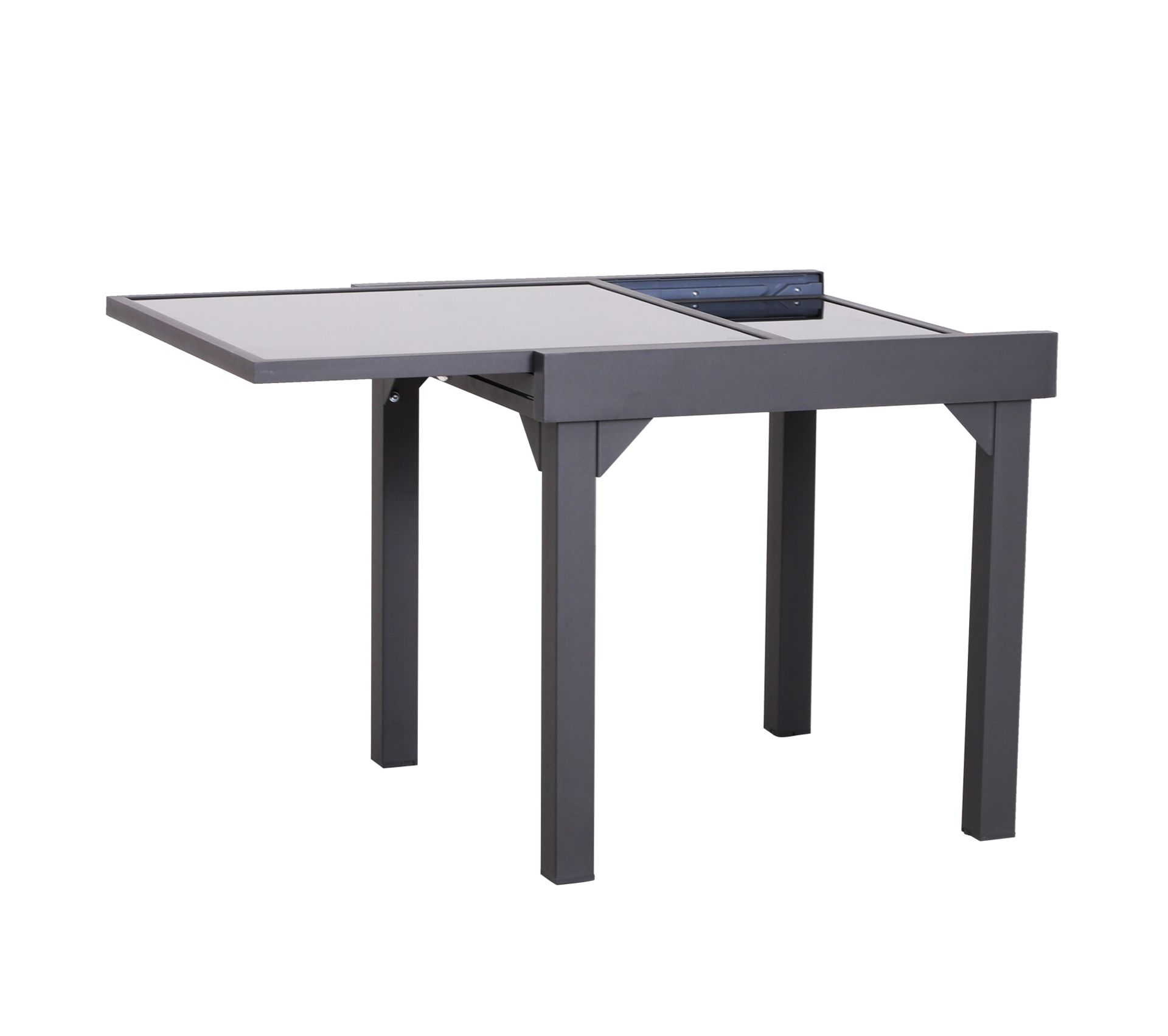 Table Extensible De Jardin Grande Taille Gris Noir Table de jardin BUT