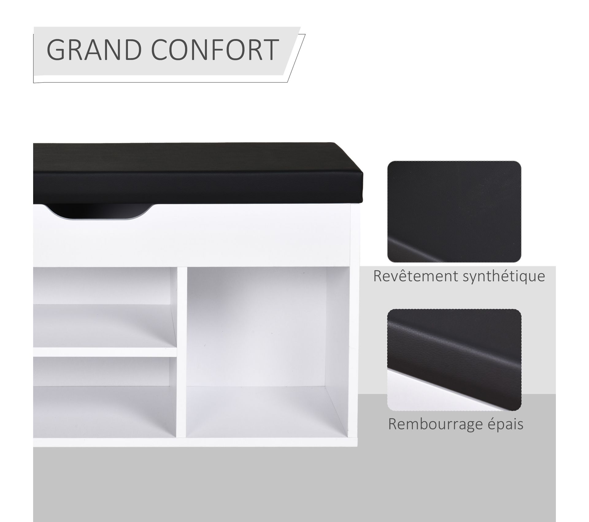 Banc À Chaussures Multirangements Design Contemporain Meuble d