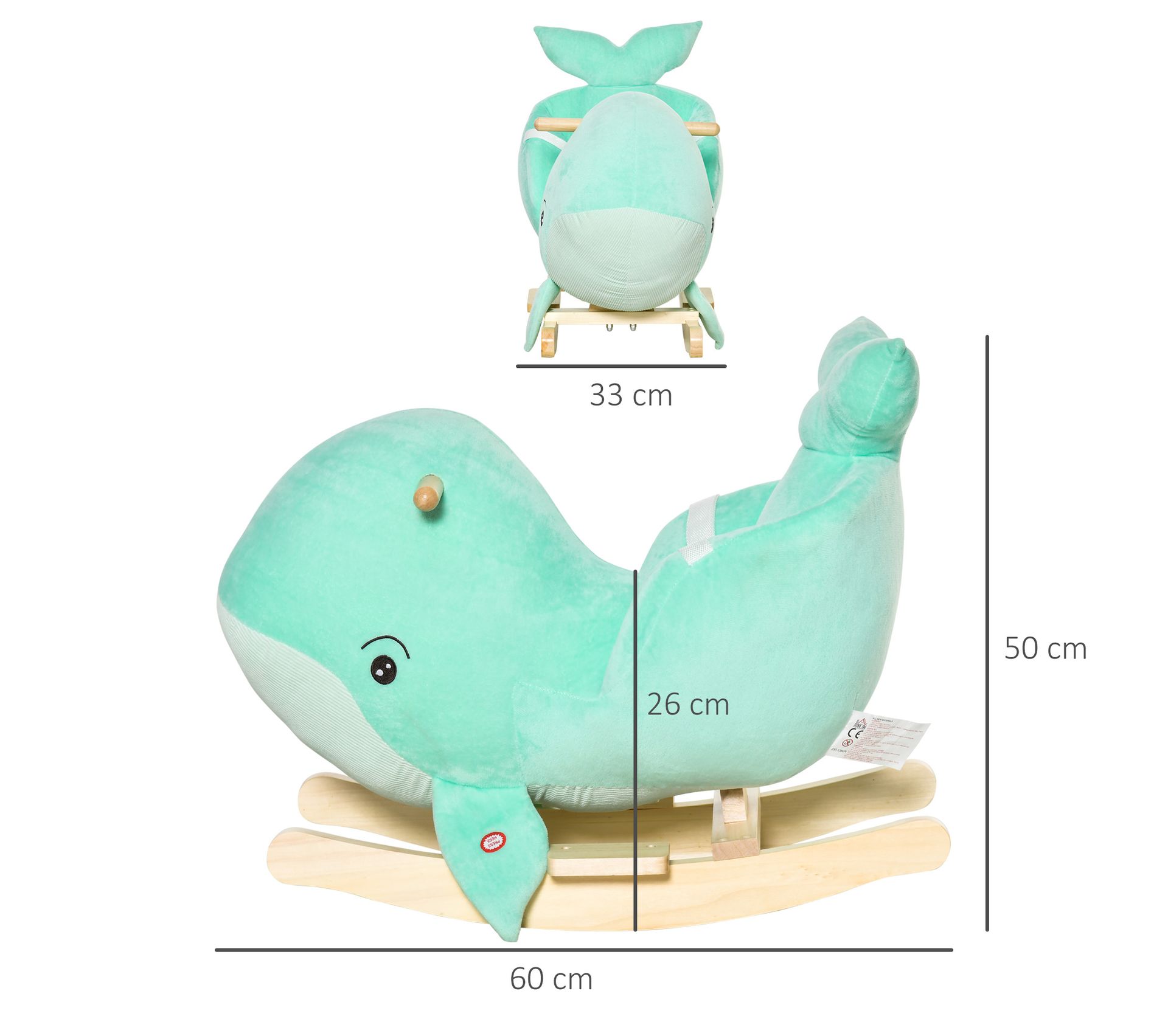 Atmosphera animal à bascule pour enfants Seaview baleine
