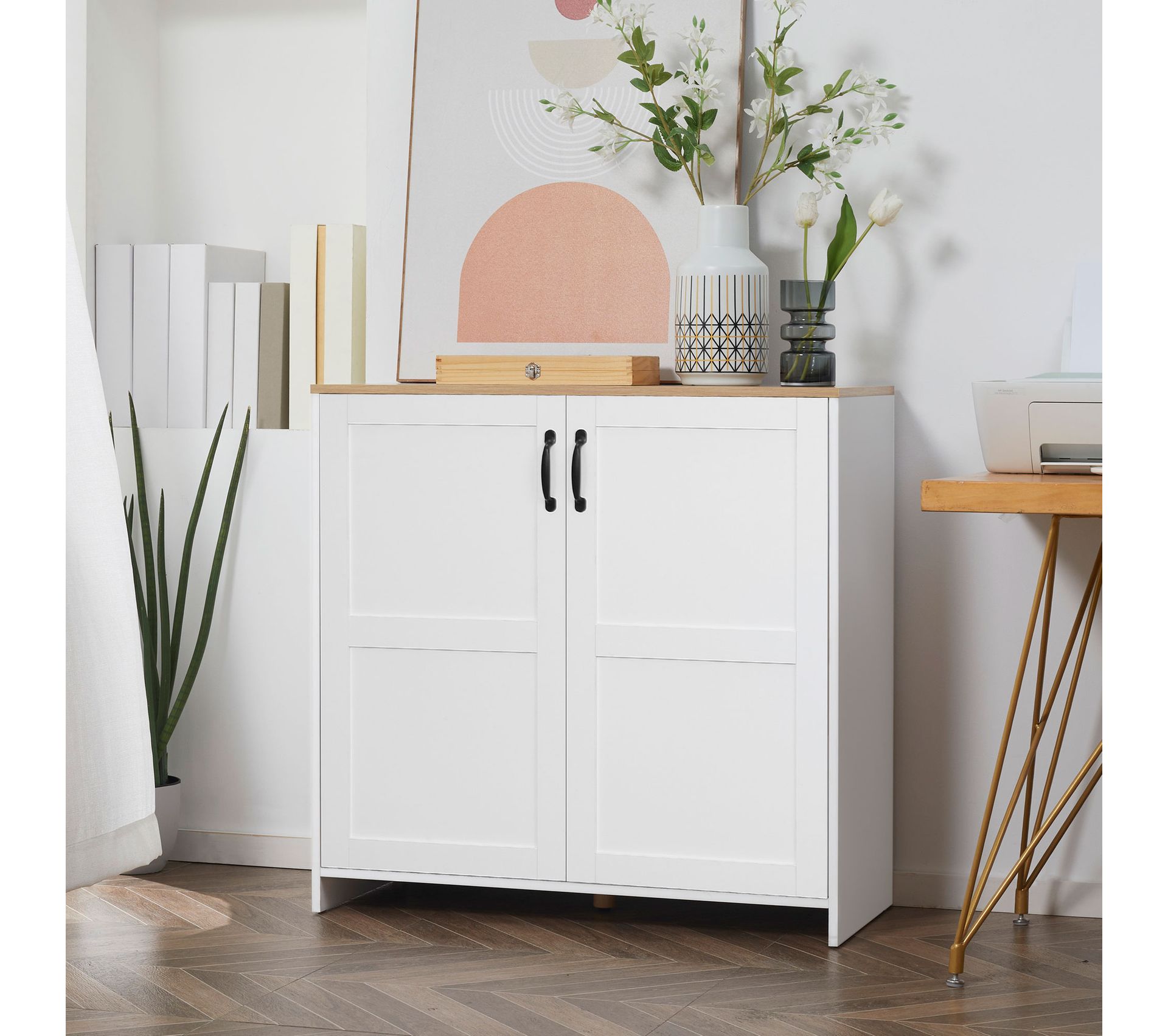 Armoire à Dossiers PROREGAL Elephant – Portes Coulissantes, 90x90x40 Cm, 2 Étagères, Gris Clair RAL 7035
