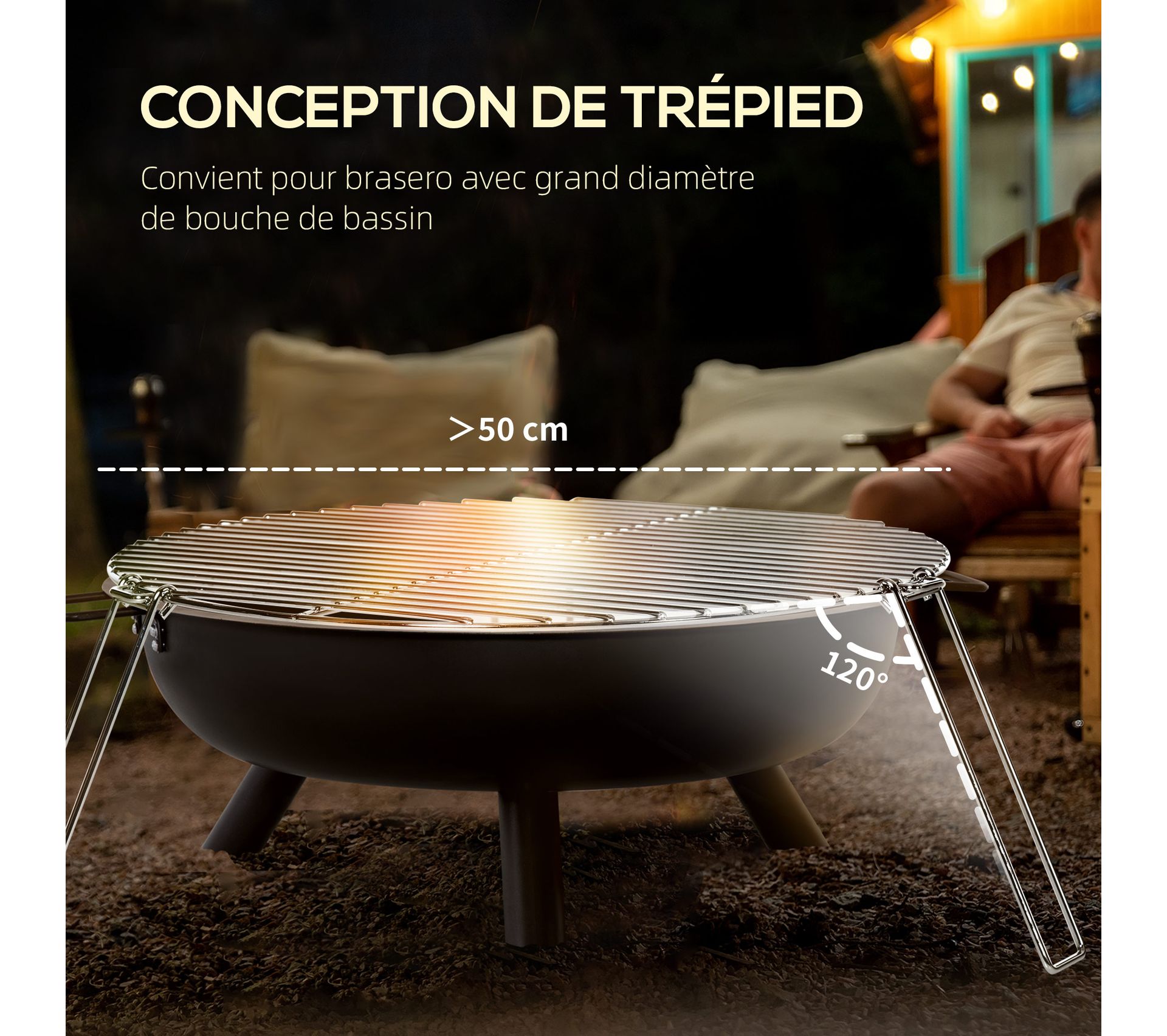 Tapis Ignifuge Pour Barbecue - 122x180 Cm, Résiste Jusqu'à 1093°C, Antidérapant, Pliable, Protection Sol