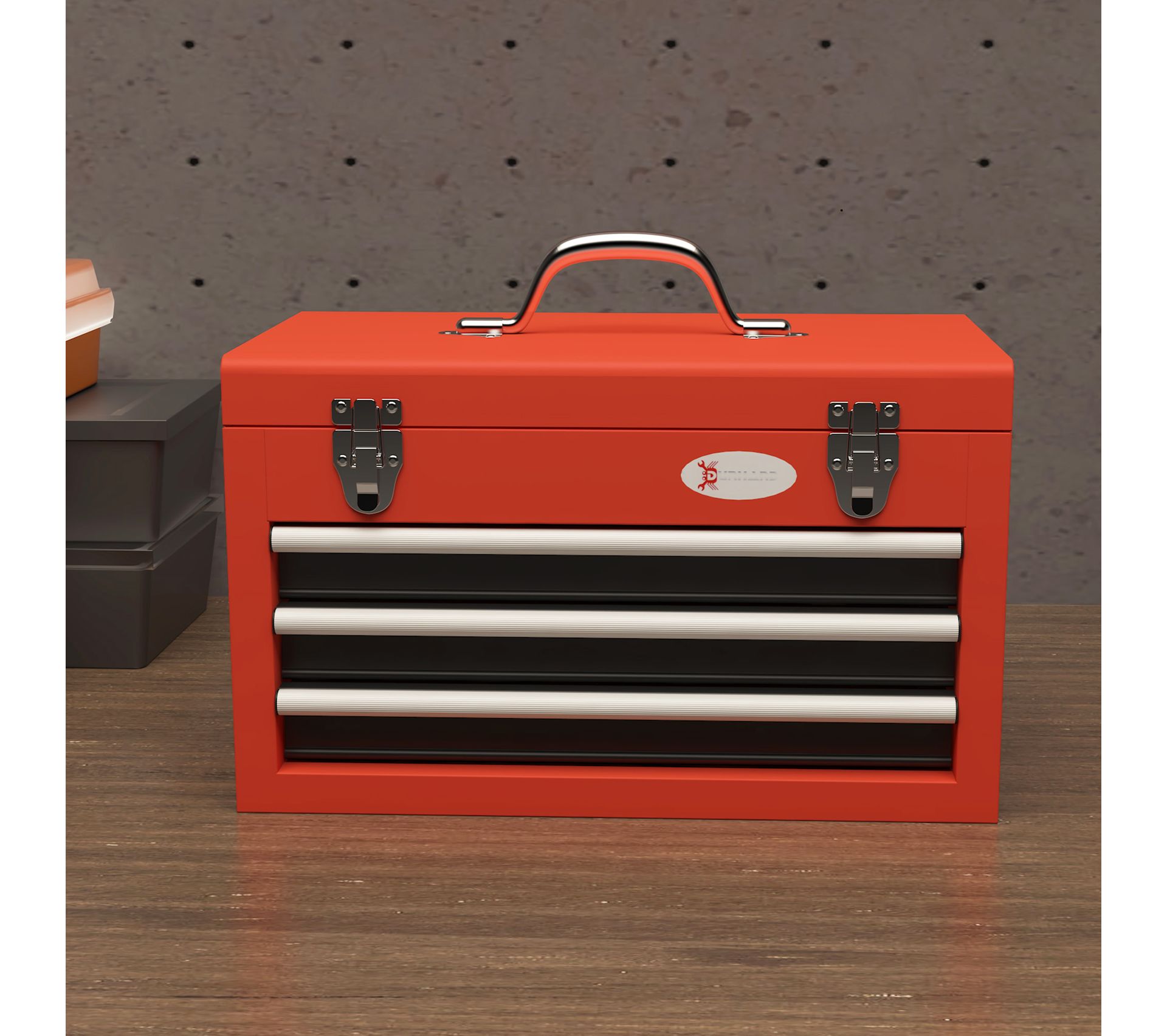 Boîte à Pain Wesco Breadboy Rouge - Tôle D'acier Laqué, Couvercle Pivotant, Trous D'aération - 1230 X 443 X 210 Mm