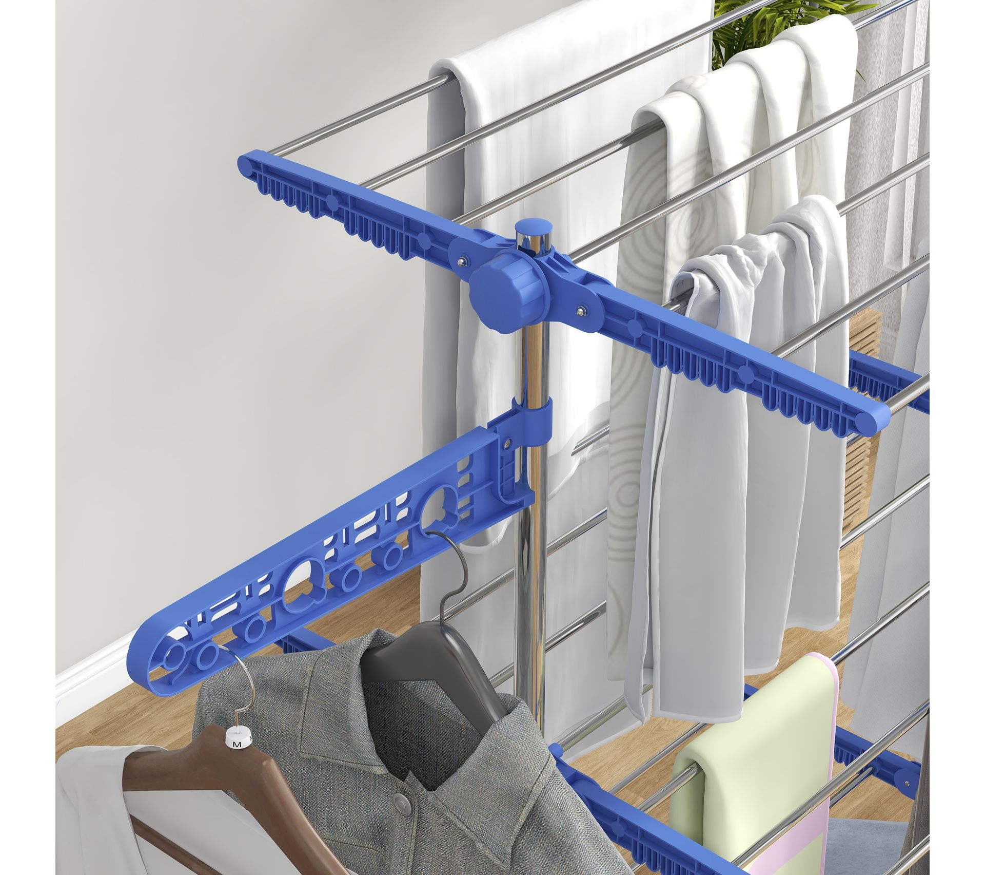 Étendoir Pliable Amig Aeria ZenRack - 18m D'espace, Acier Résistant, Montage Facile - Parfait Pour Petits Espaces (180x55x95 Cm)