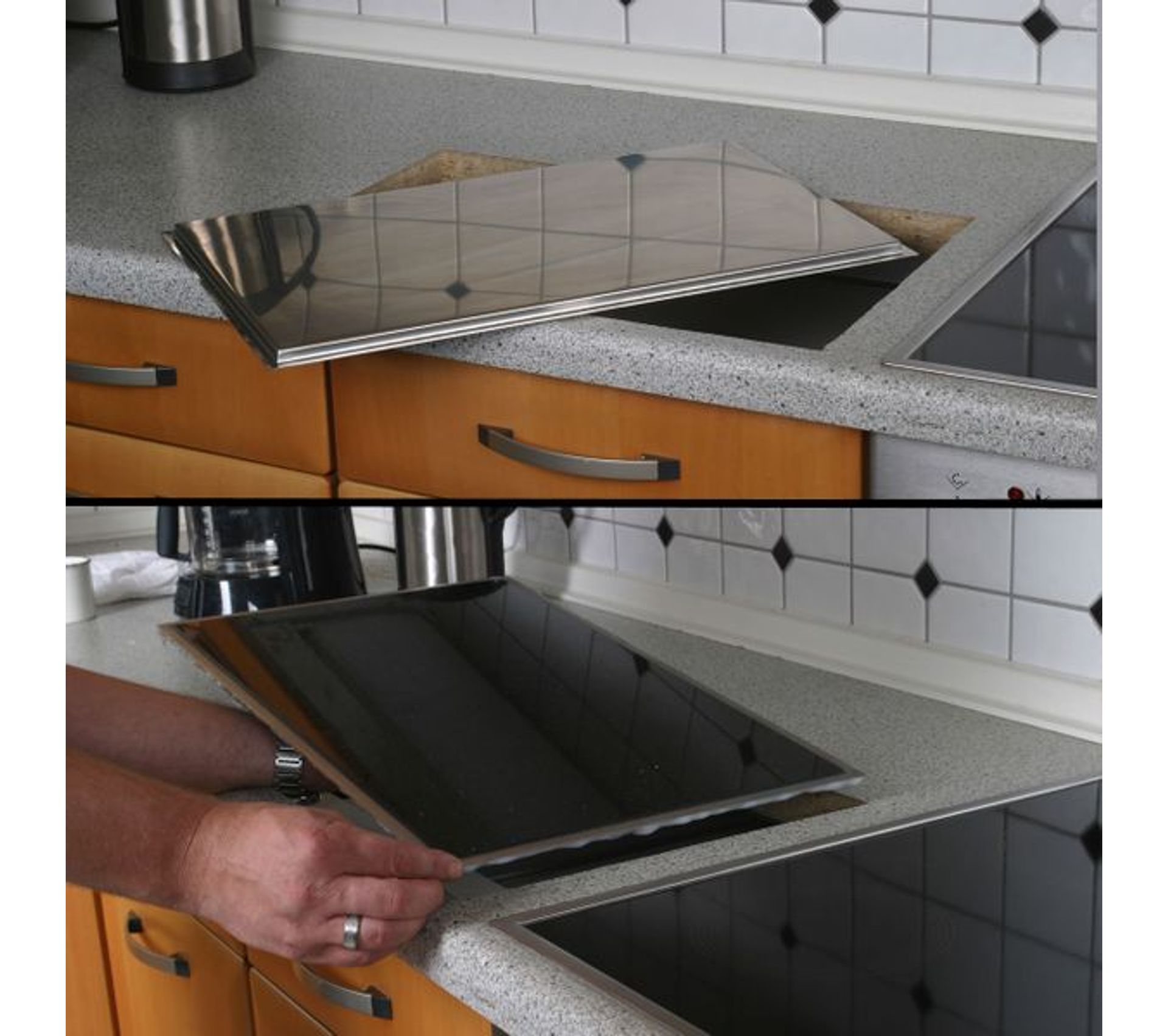 Planche À Découper Intégrée En Granit Bianco Cristall Cacgt002 Toute l