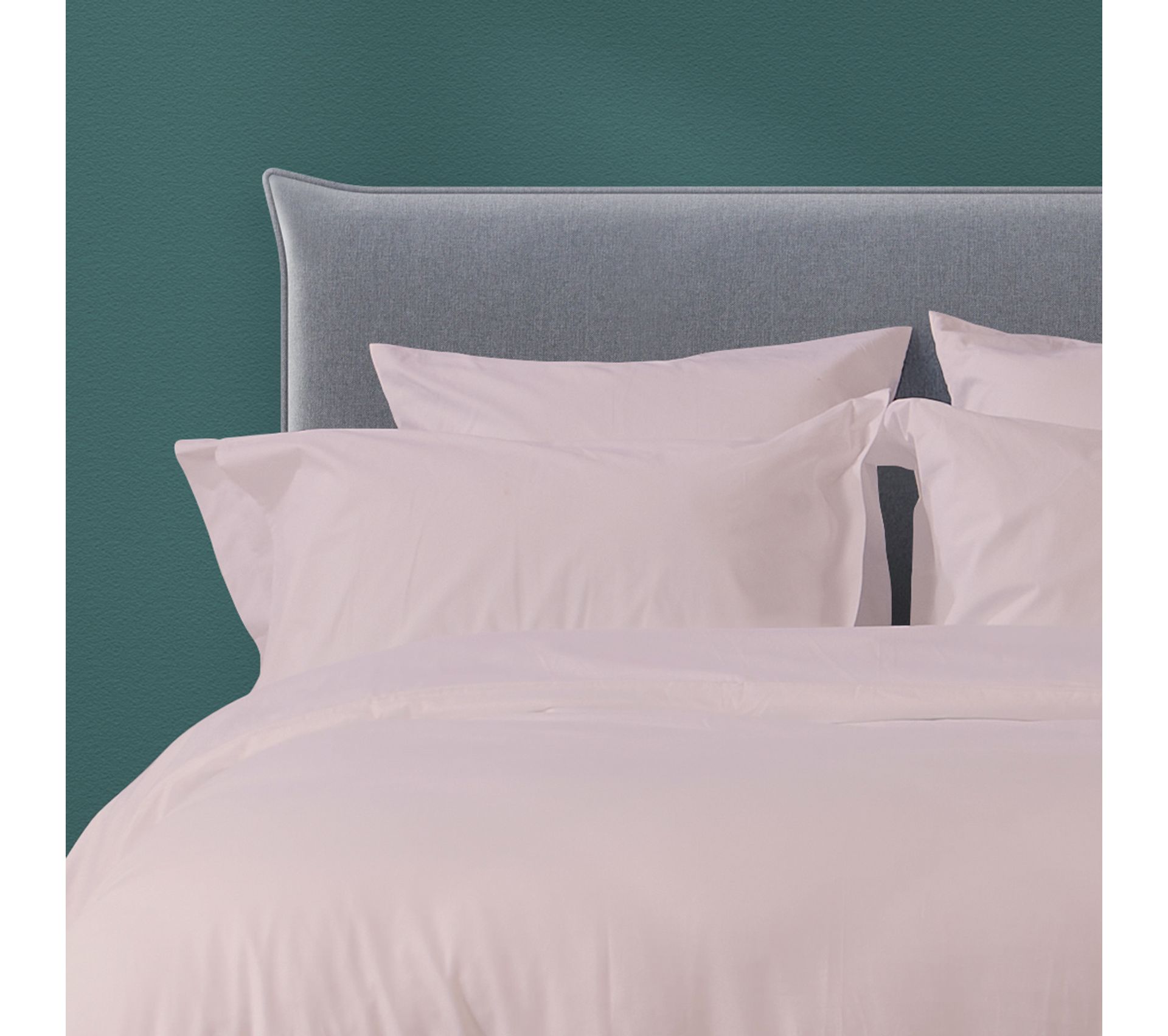 Housse De Couette Percale Rose Poudre 240x220 Cm - Housse de couette