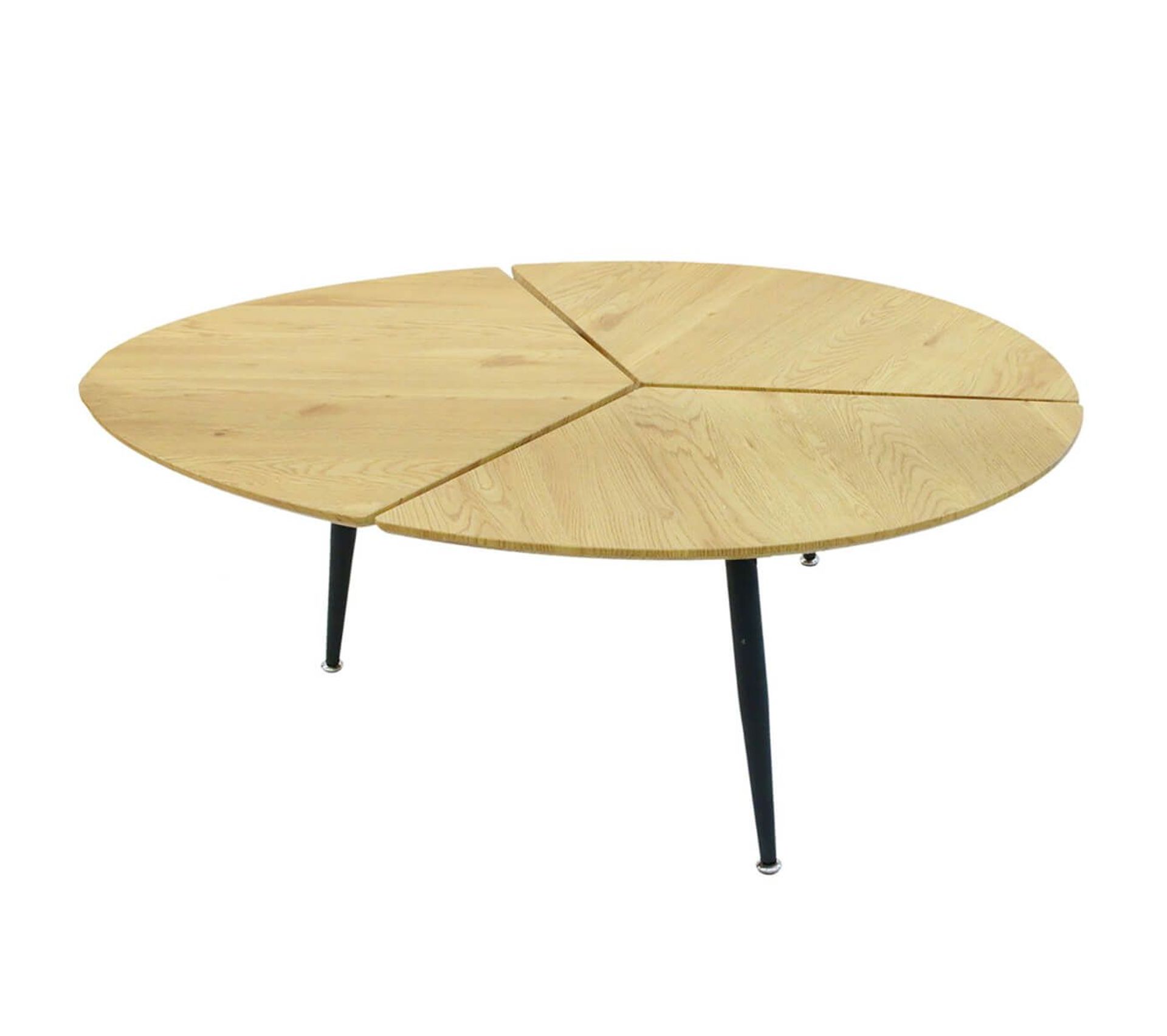 Table Basse Ovale Pieds Métal Et Plateau Bois Milda Table basse BUT