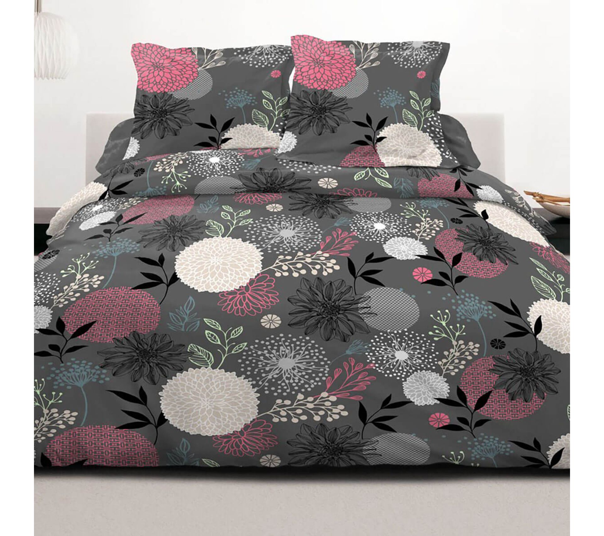 220/_x/_240/_cm Parure de Couette Connexion 3 pcs 100/% Coton 57 Fils//cm/² 220x240cm ou 240x260cm