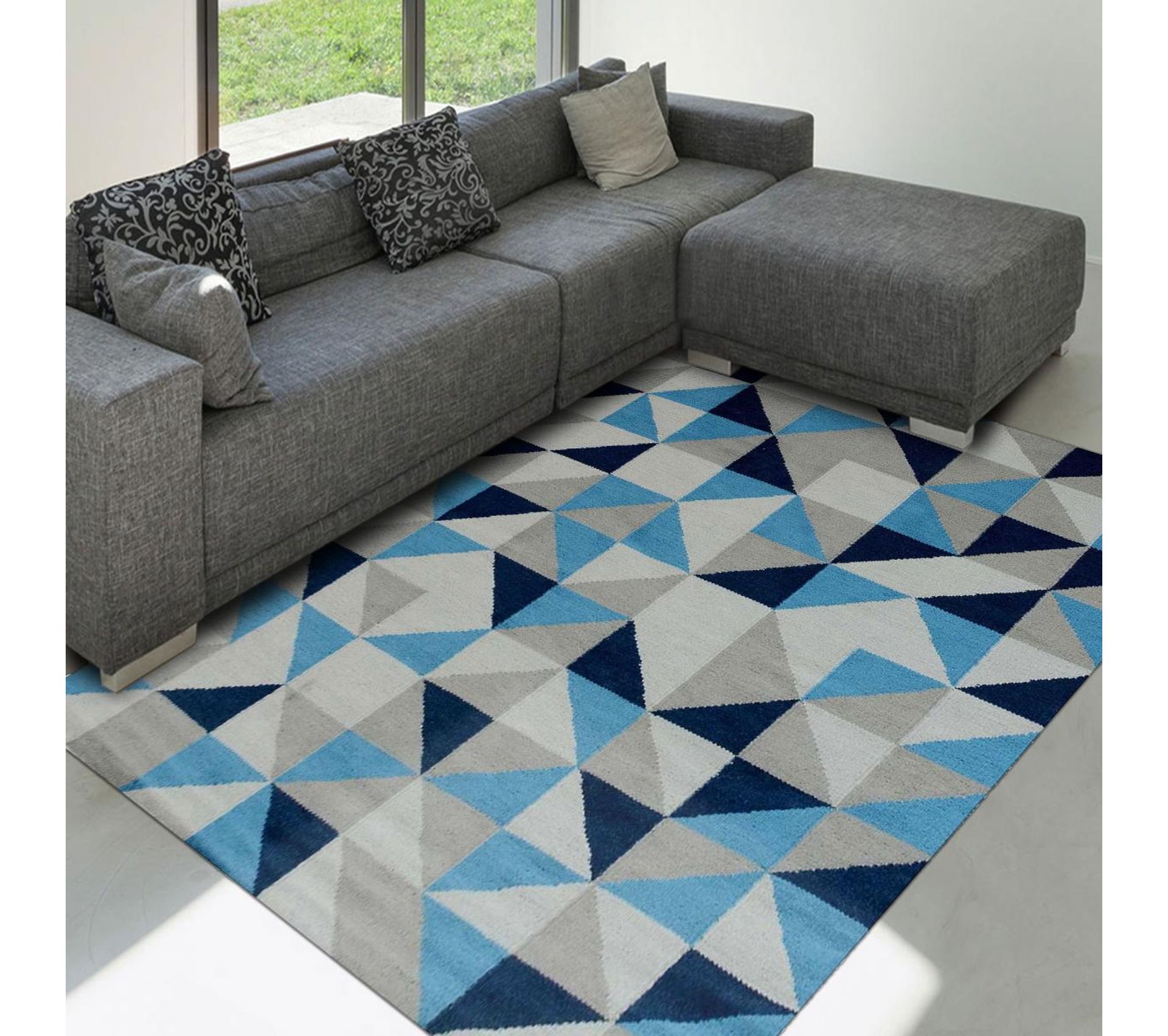 Tapis Salon Bleu