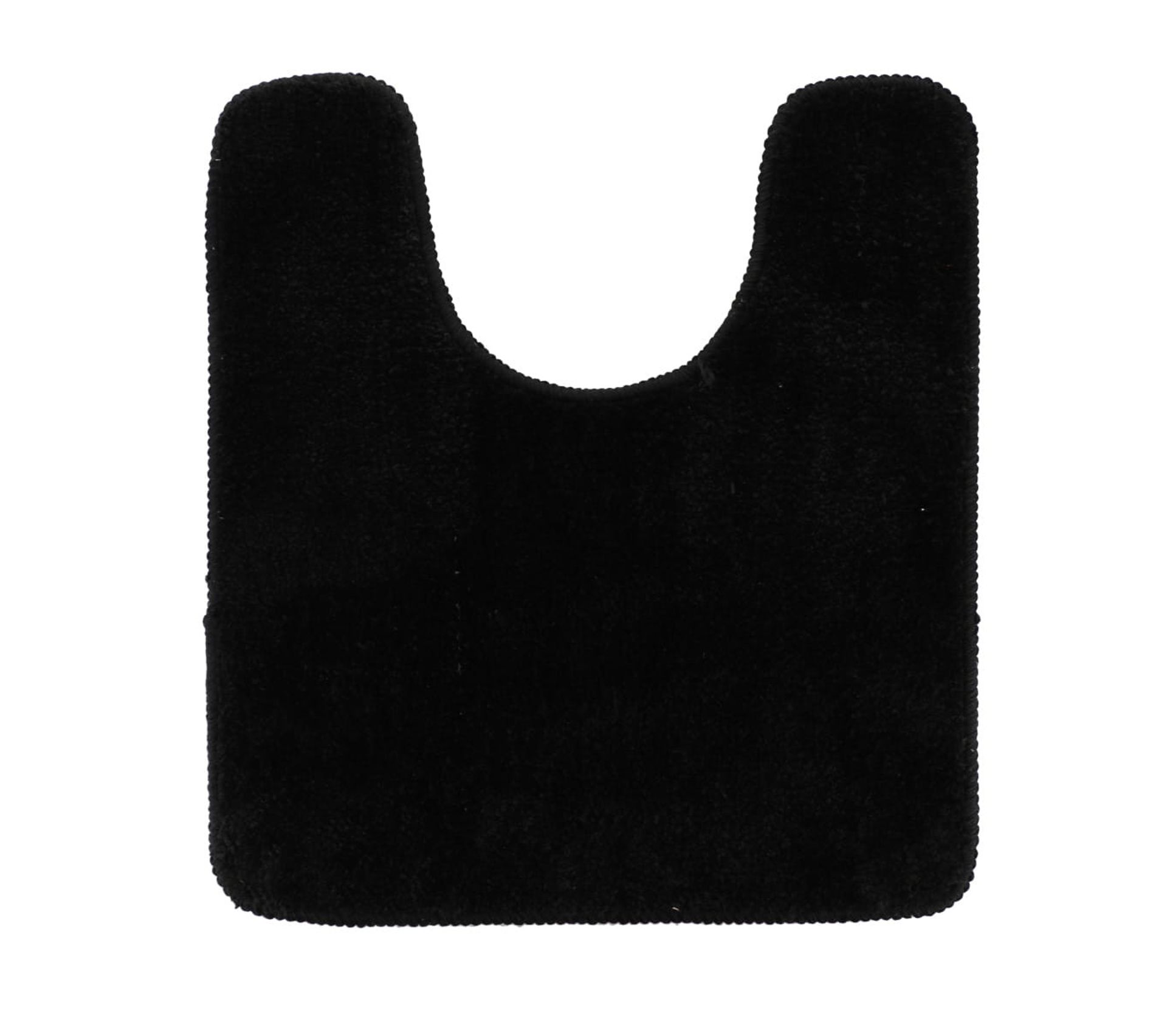 Tapis De Toilette Contour WC - 45 X 45 Cm - Microfibre Imprimée - Doux Et Absorbant - Lavable à 30°C