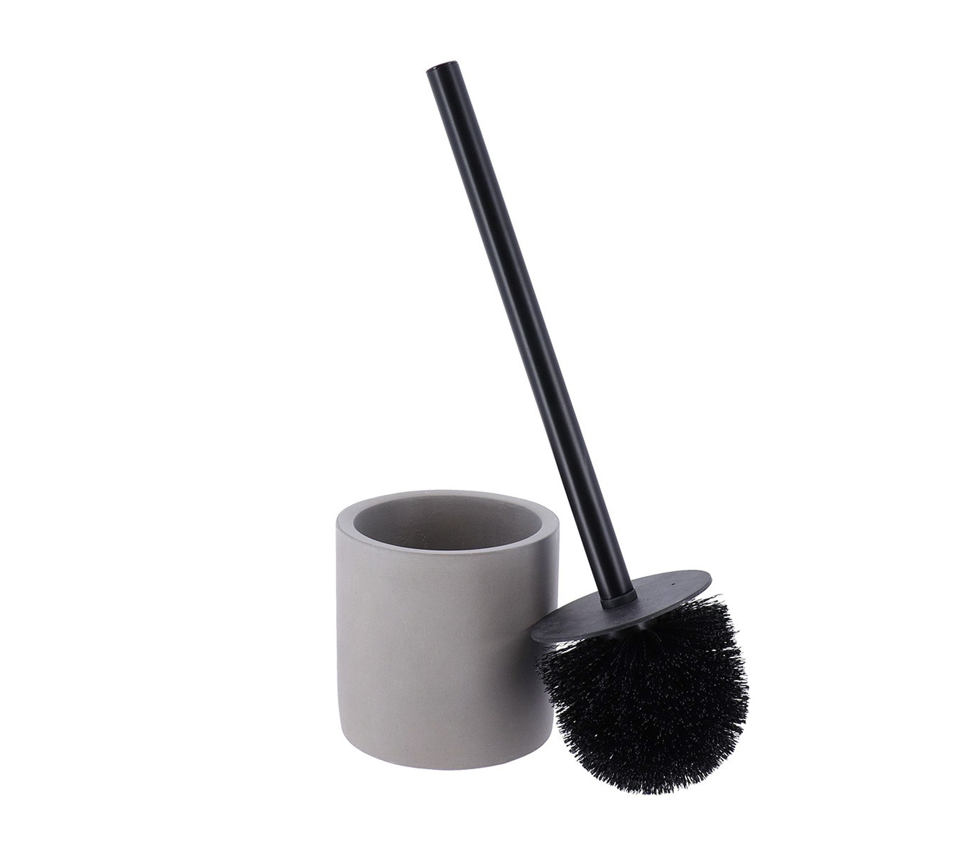 Brosse WC Noire Avec Manche Inox - Lot De 2, Pour Hôtels Et Maisons