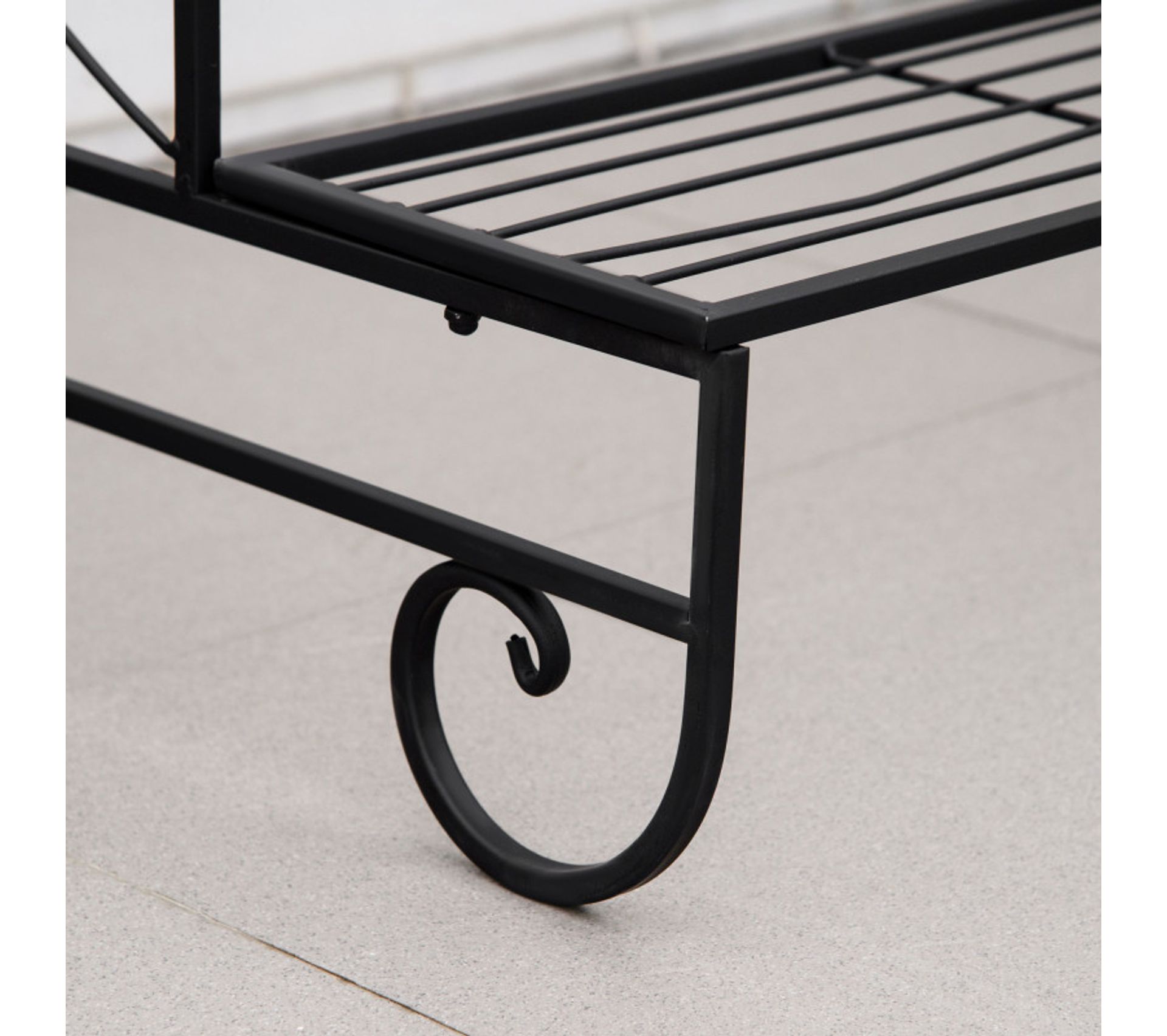 Support Pour Plantes Design - Étagère Métal 2 Niveaux Noir | Intérieur/Extérieur