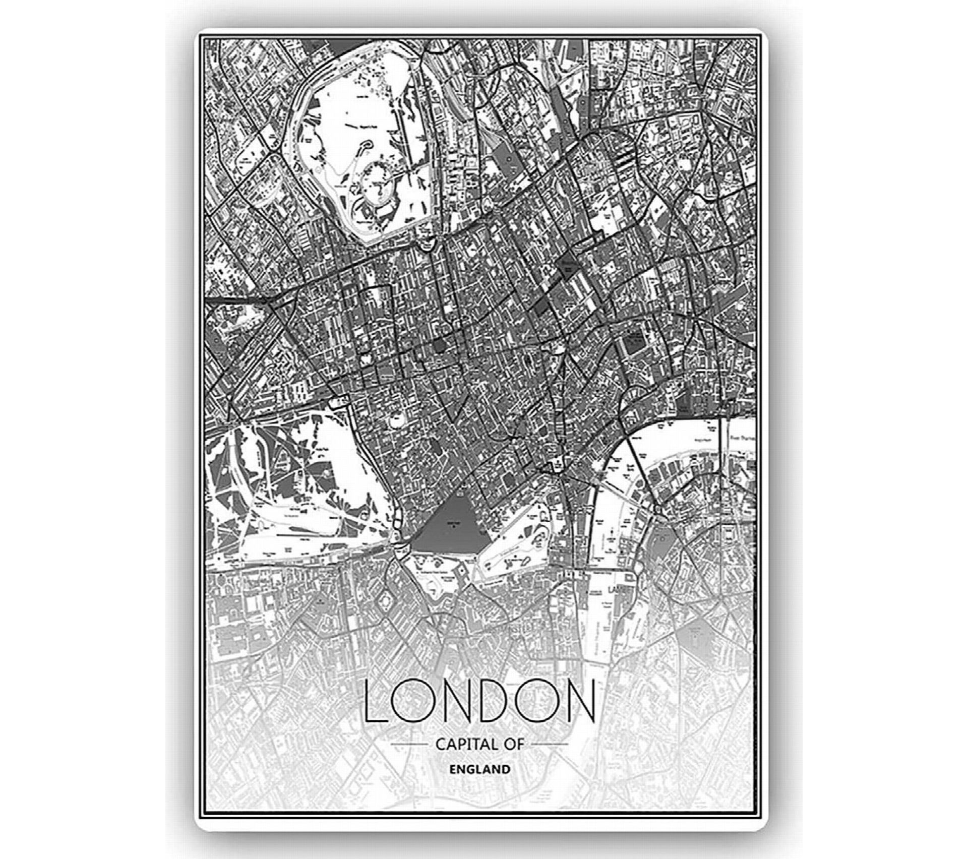 Plaque Acier Déco Carte De Londres 20 X 20 Cm Plaque Acier Déco Carte De Londres 20 X 20 Cm