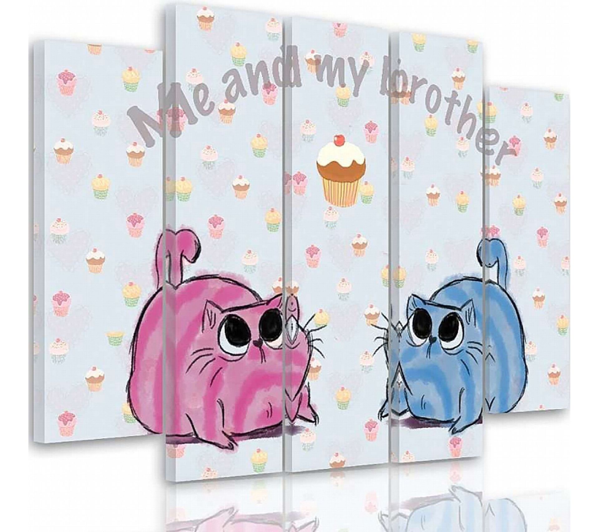 Tableau Moi Et Mon Frère 150 X 100 Cm Bleu Tableau Toile BUT