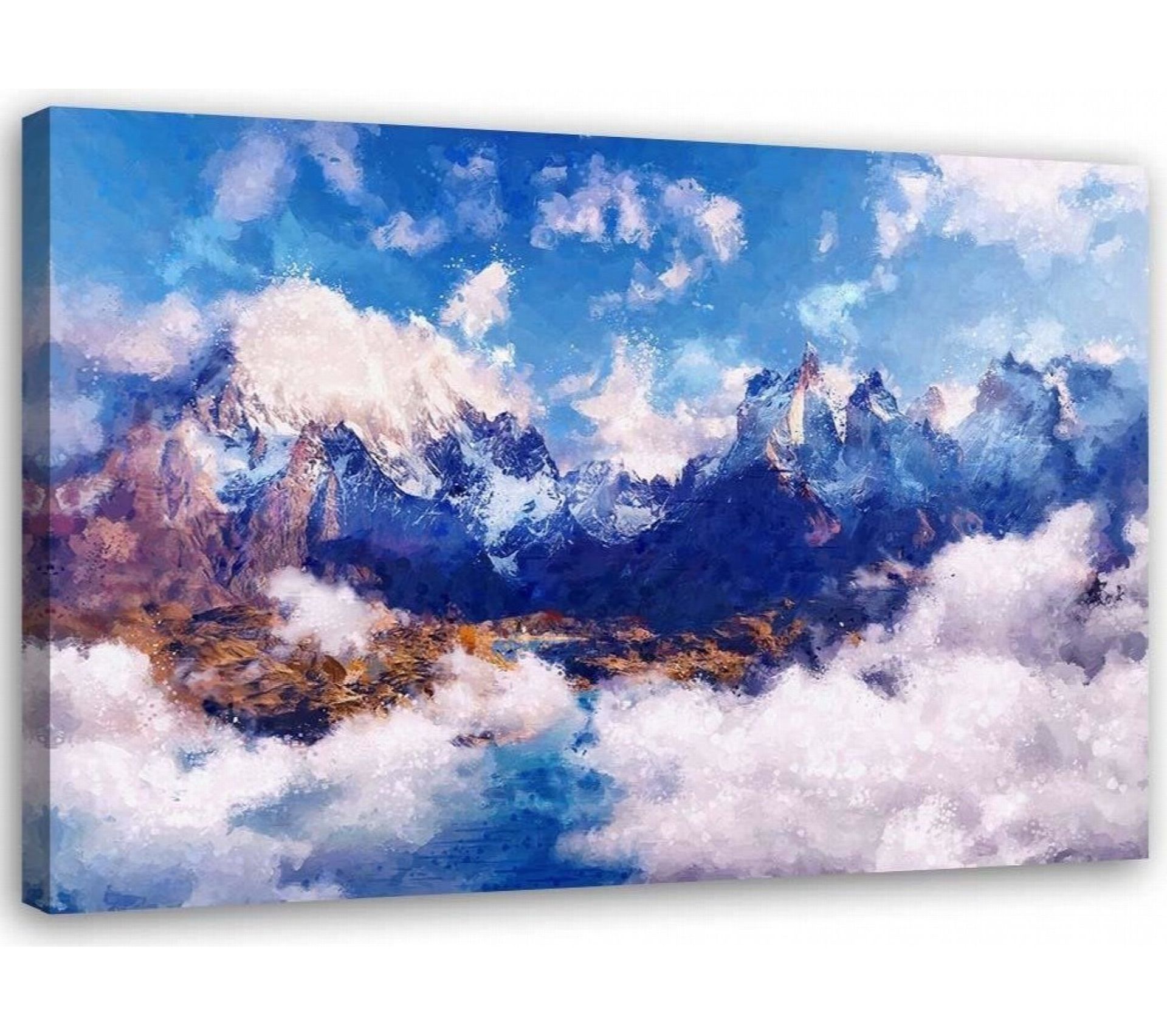 Tableau Image Print Mountains Landscape Canvas Wall Art 60 X 40 Cm