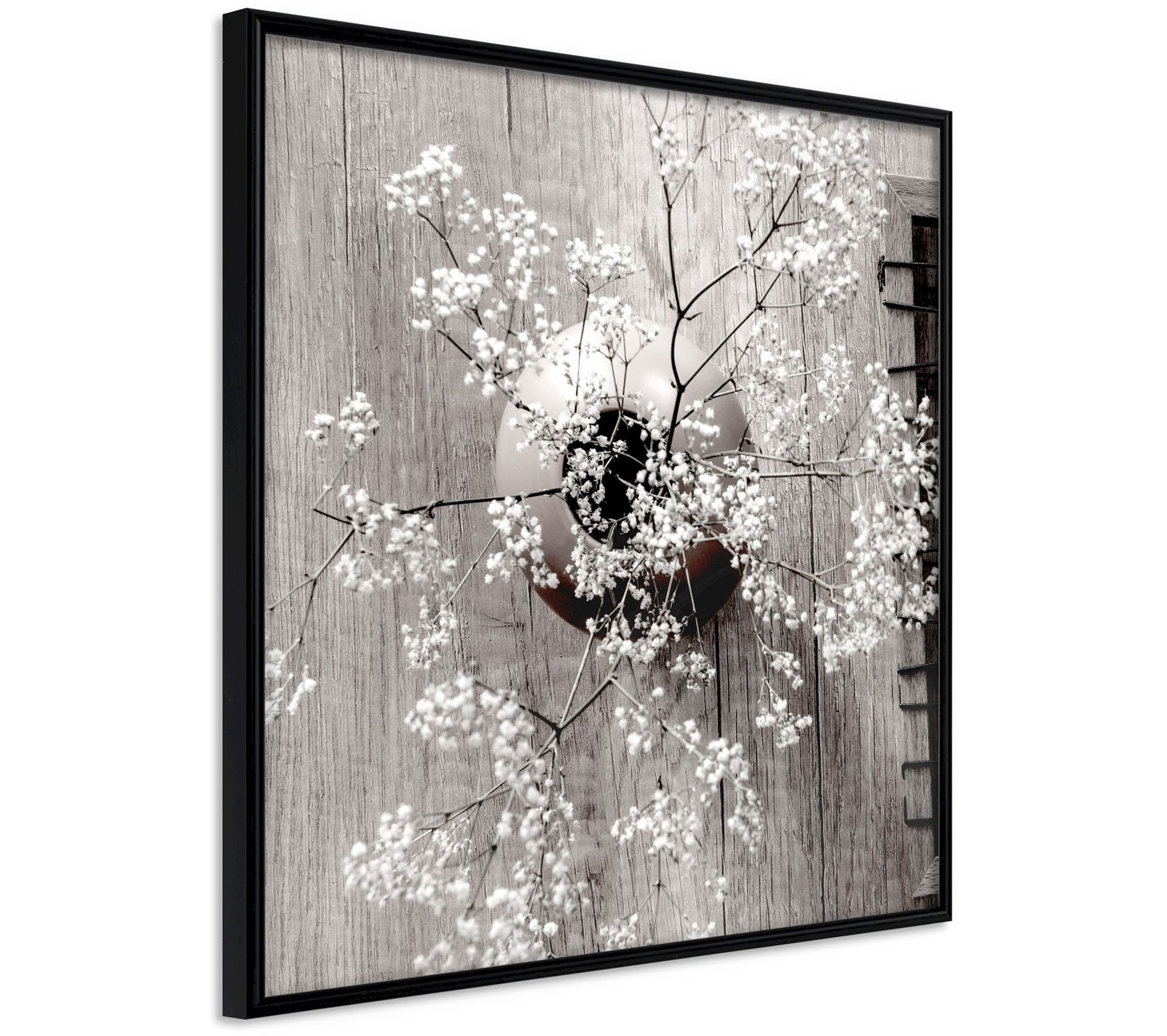 Tableau Cadre Souvenir Du Printemps 50 X 50 Cm Noir Et Blanc Cadre