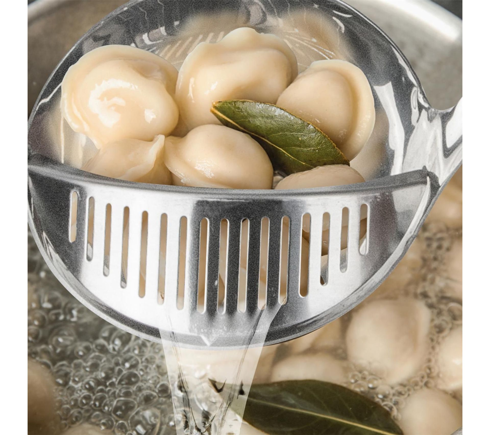 Louche Inox Avec Filtre Et Crochet - Manche Long Anti-Chaleur - Pour Soupe, Huile, Sauces - Cuisine
