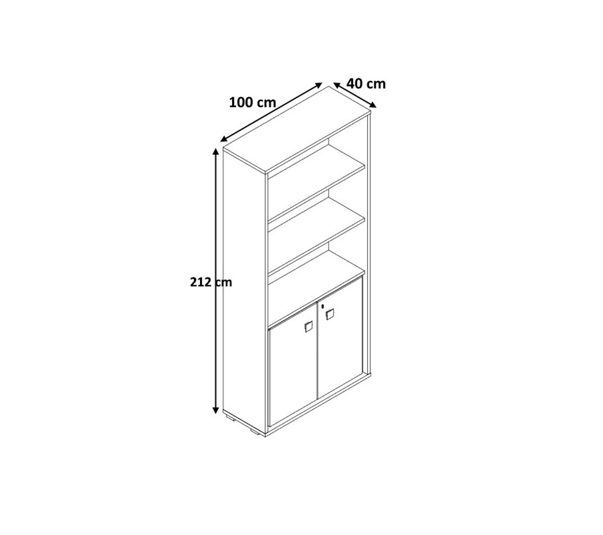 Armoire De Bureau Combinée Contemporaine Chêne Clair Margaux Armoire