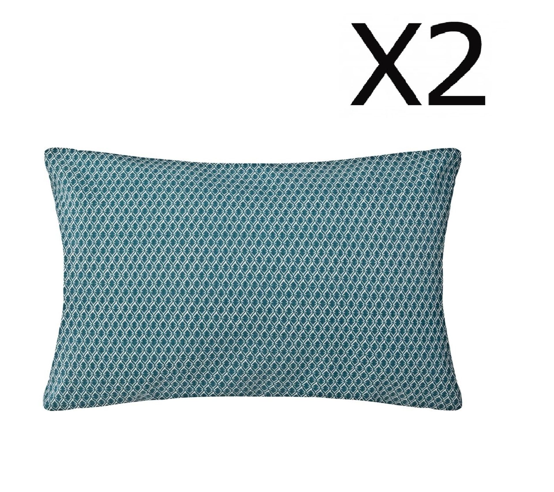 Coussin Déhoussable En Coton Avec Tête De Cerf Et Imprimé Tartan Heidi Rouge - Rouge Et Gris 30 X 50 Cm