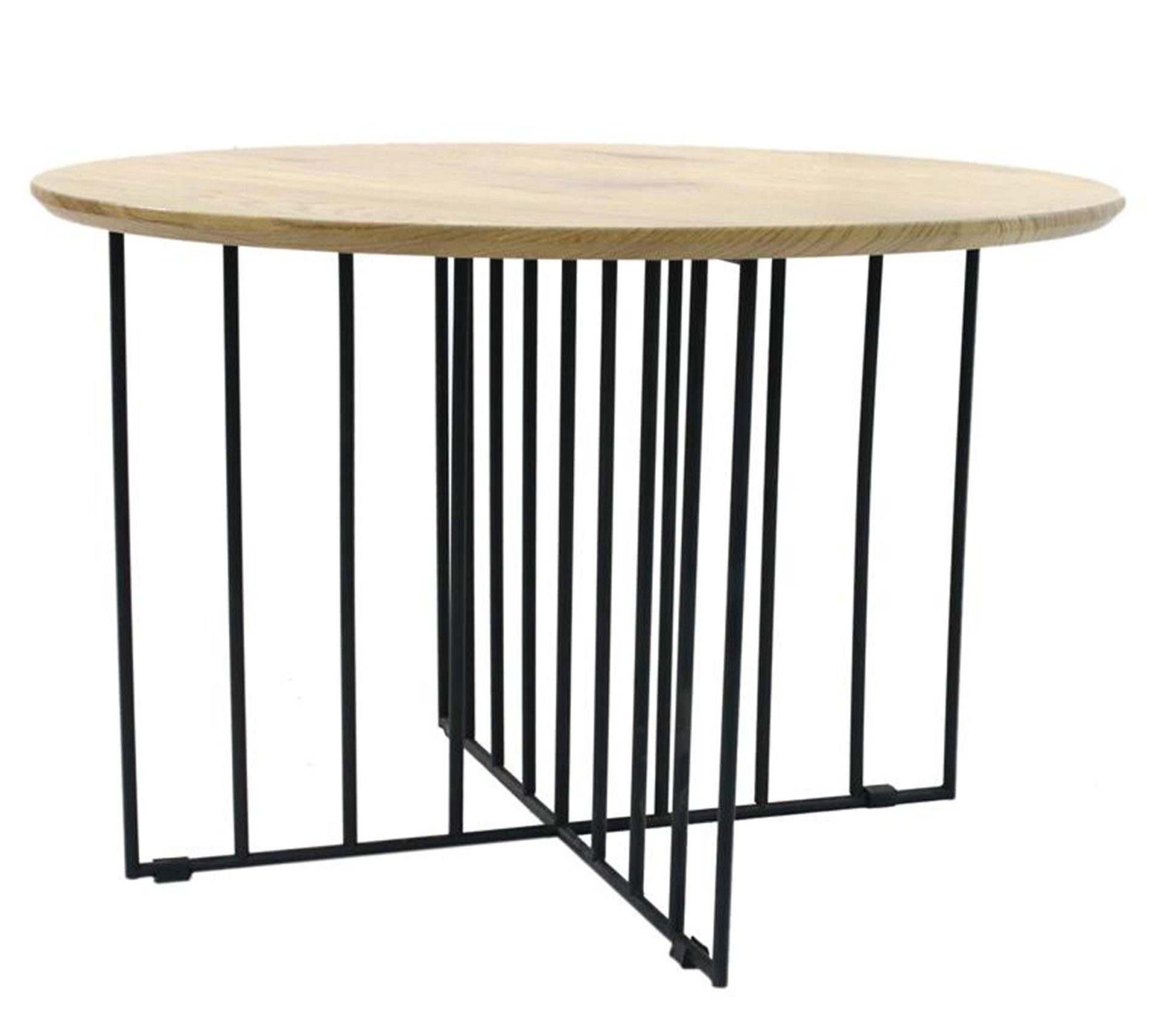 Table Ronde En Métal / Acier Coloris Naturel 70 X 70 X 45 Cm Table