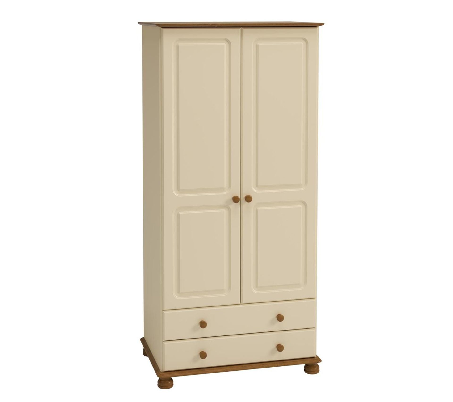 Armoire Avec 2 Portes En Mdf Coloris Crème / Naturel 185 X 88 X 57 Cm