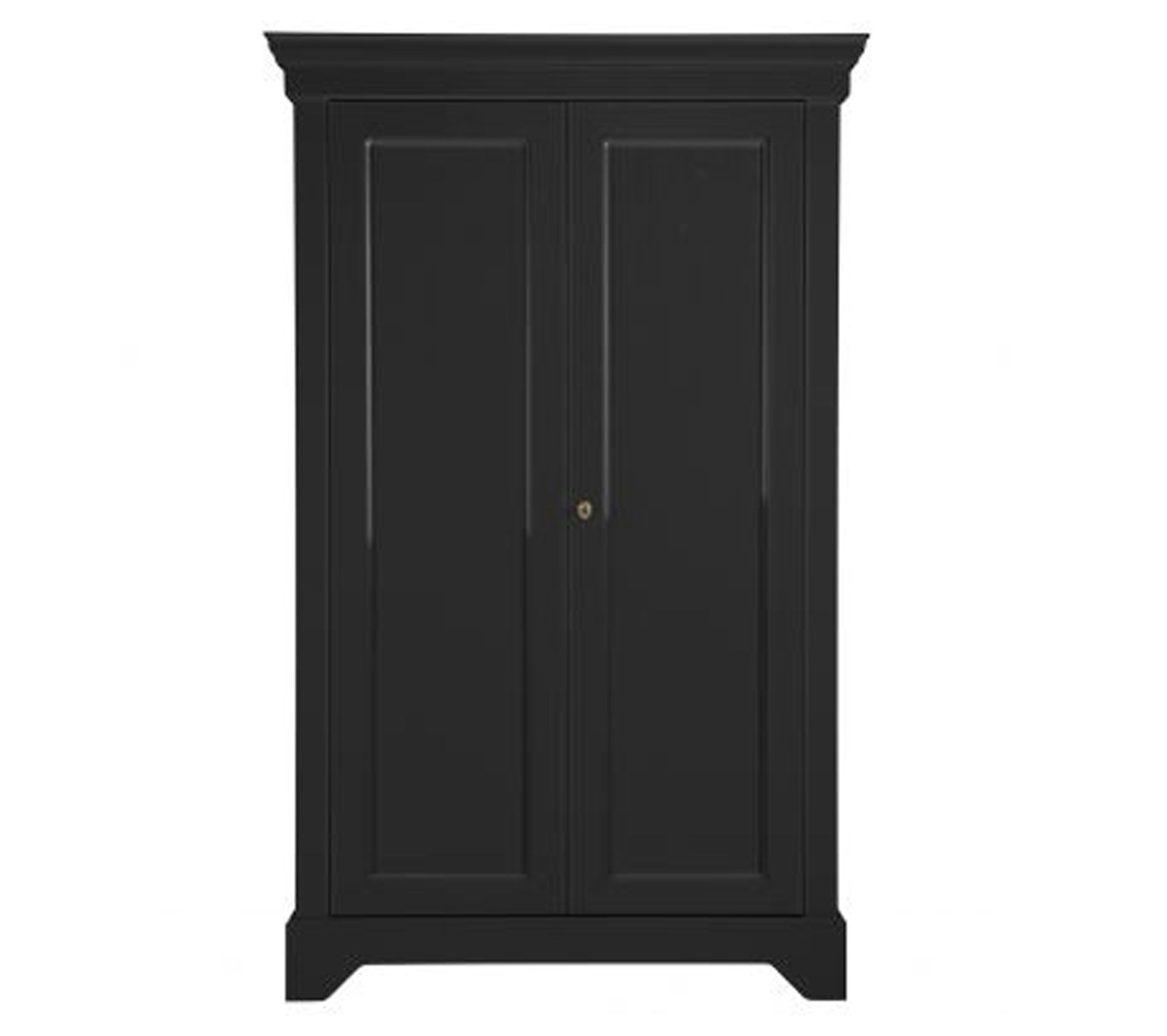 Armoire De Rangement En Bois De Pin Coloris Noir H.191 X L.118 X P.47