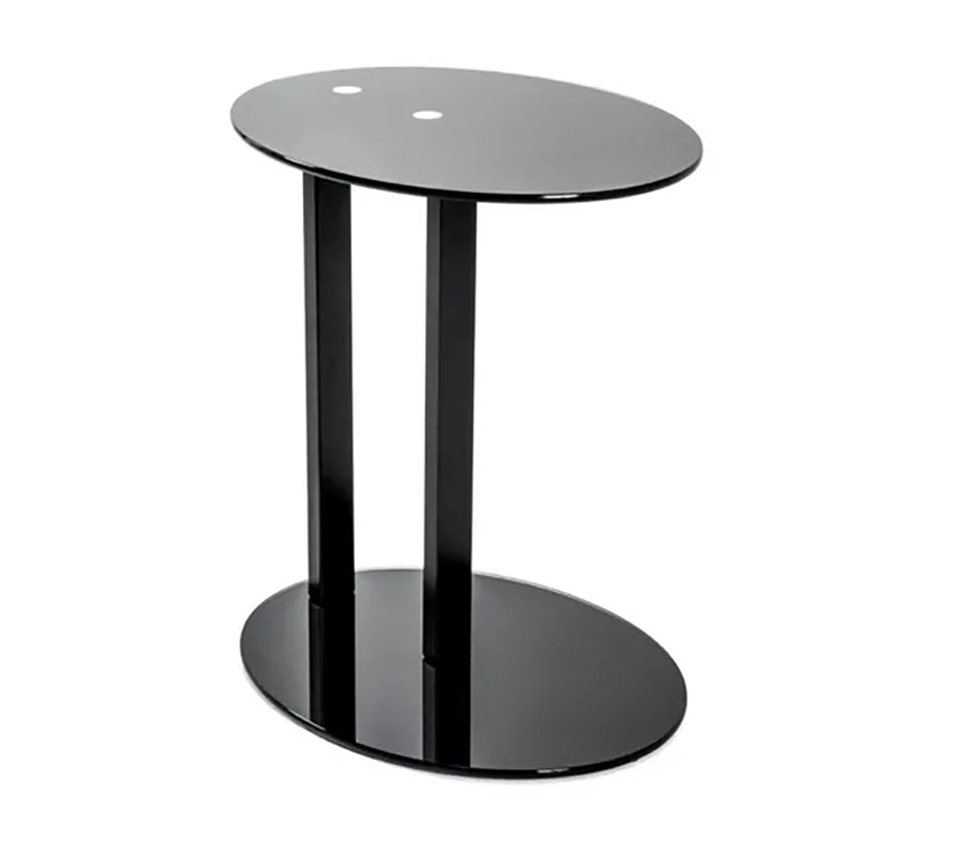 Soclet Pivotant TV Tecnidea - Plateau Verre Trempé Noir 70x32cm Support 40kg