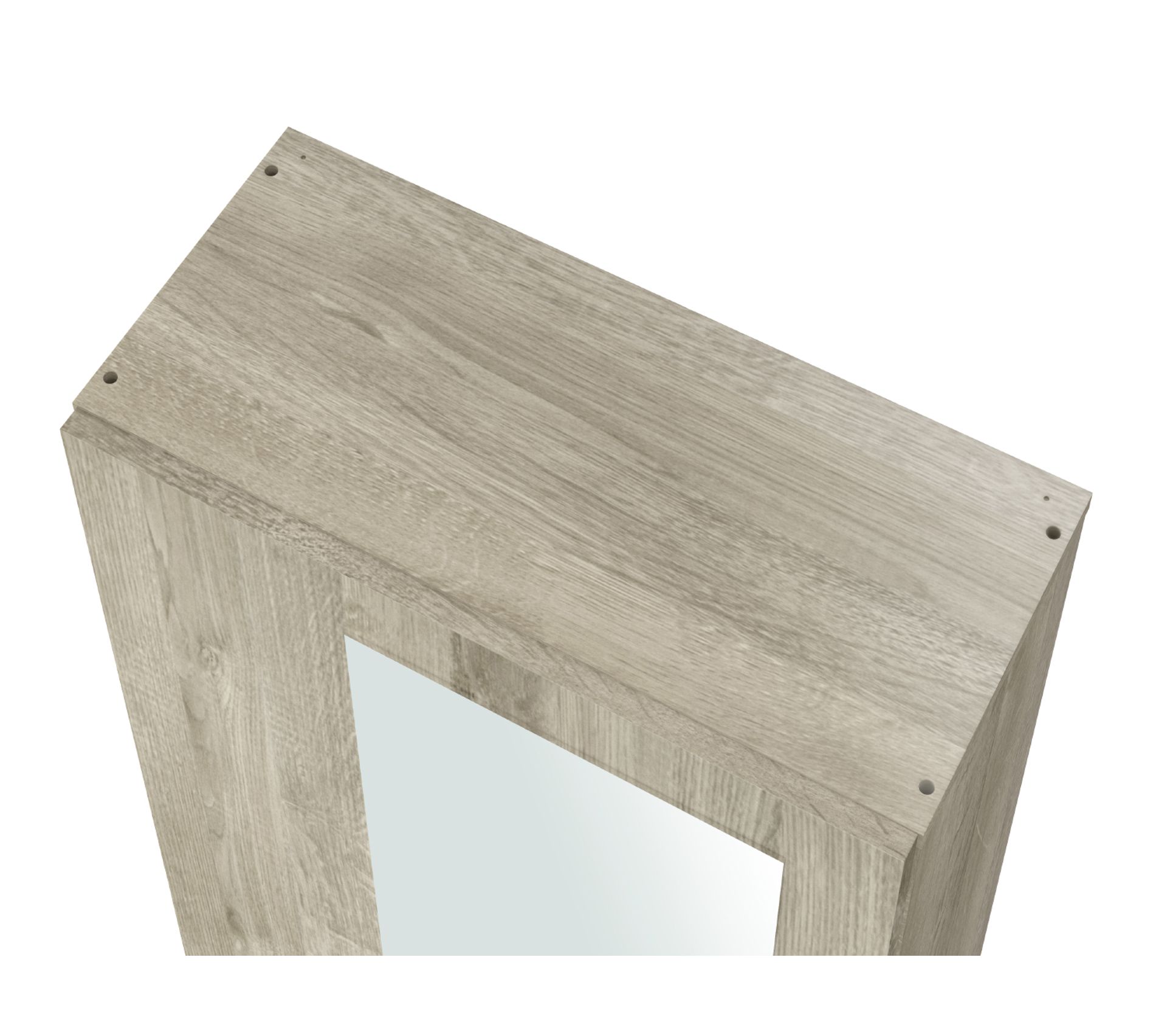 Meuble À Chaussures Avec Miroir Et 1 Porte Coloris Naturel L. 50 X P