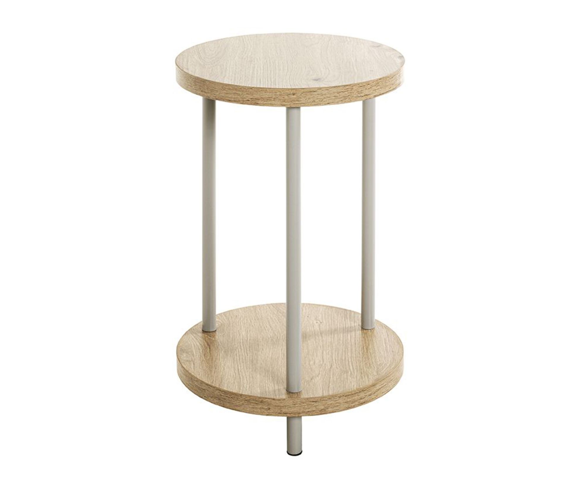 Table D’appoint Ronde En Bois – Plateau 38 Cm, Design 3 Pieds, Style Naturel, Facile à Monter