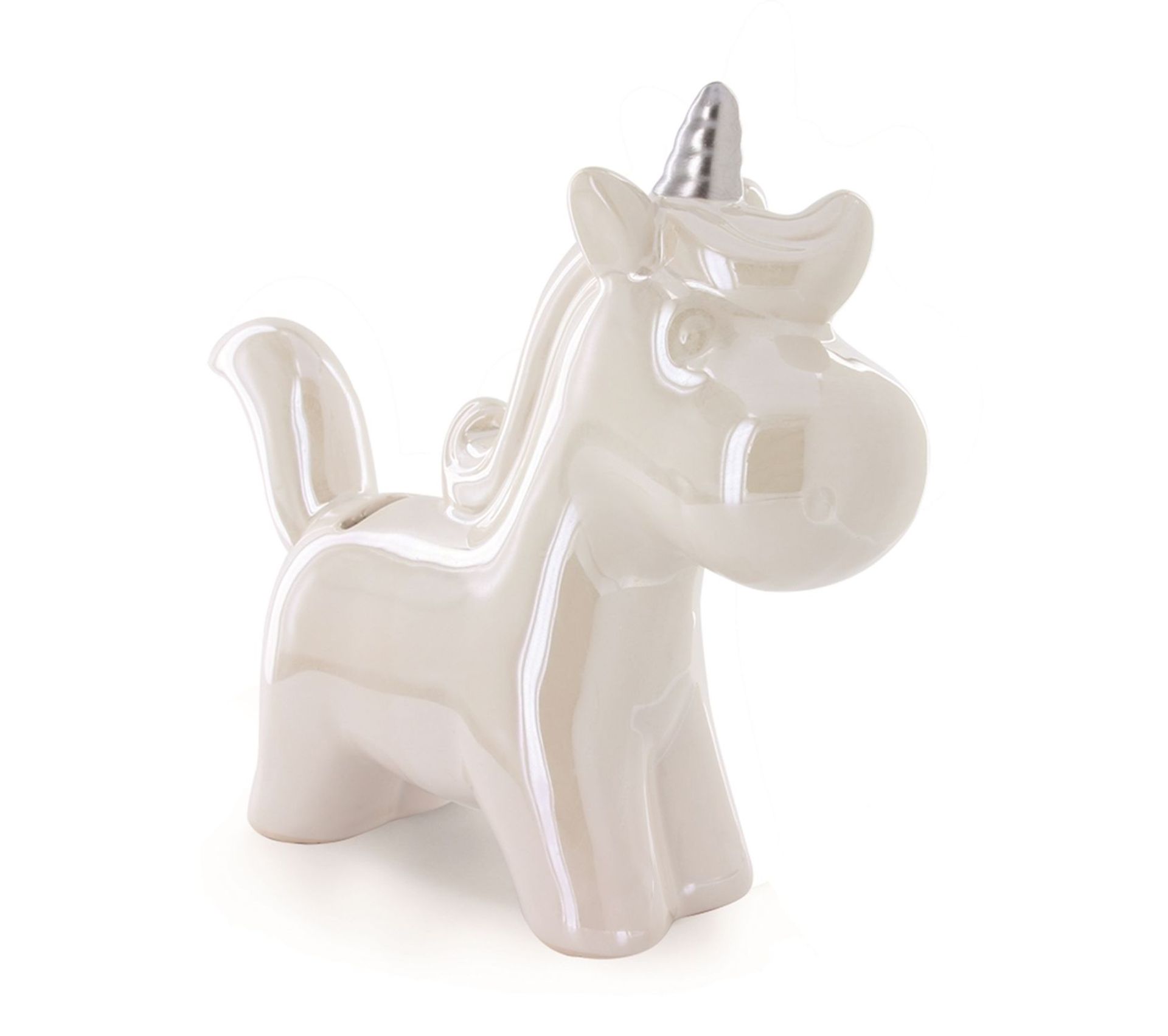 Tirelire Enfant Licorne Blanc Et Argent Toute L Offre Objet Deco But