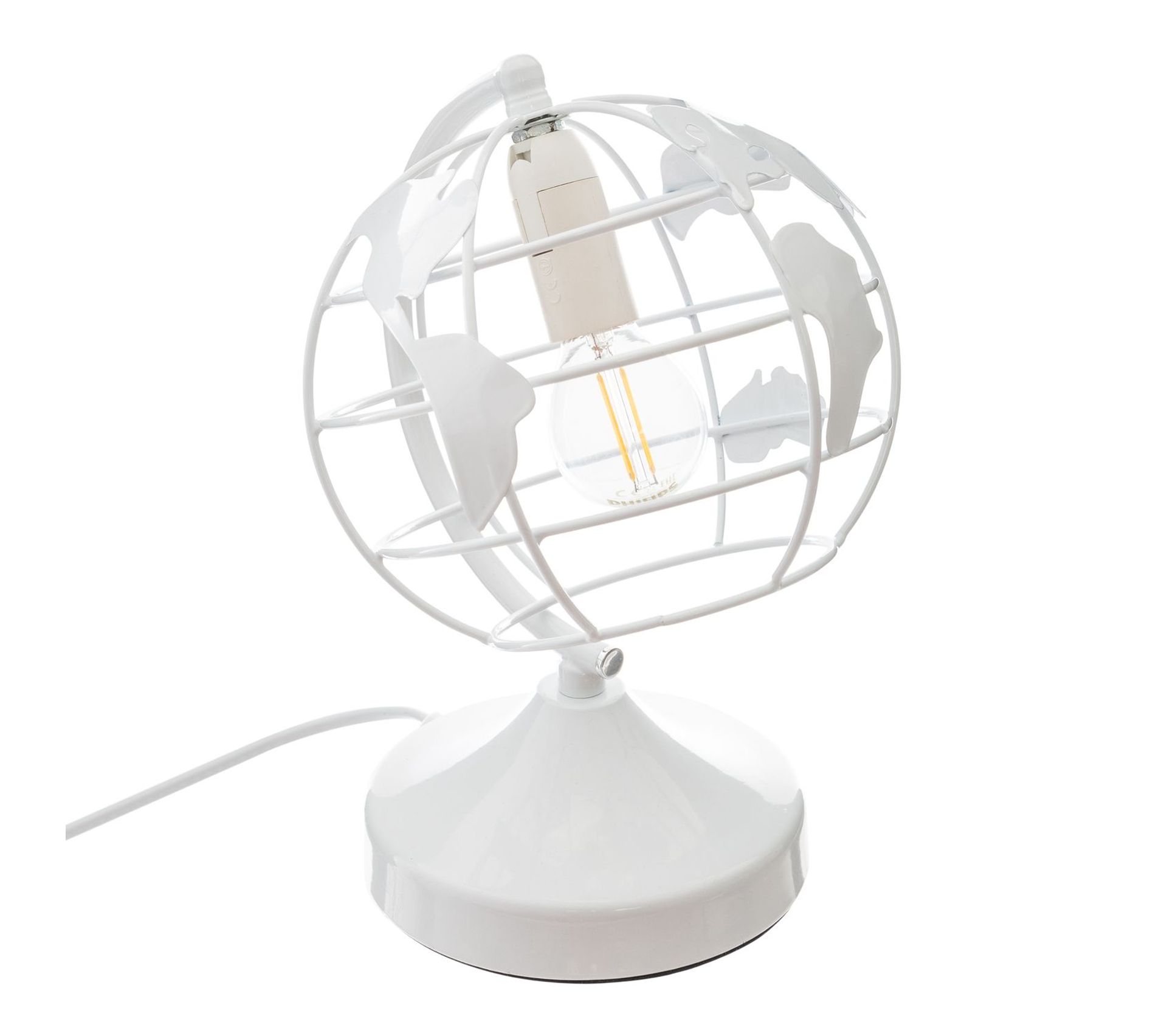 Lampe À Poser Enfant Globe Terrestre Diam. 16 Cm Blanc Lampe À Poser Enfant Globe Terrestre Diam. 16 Cm Blanc