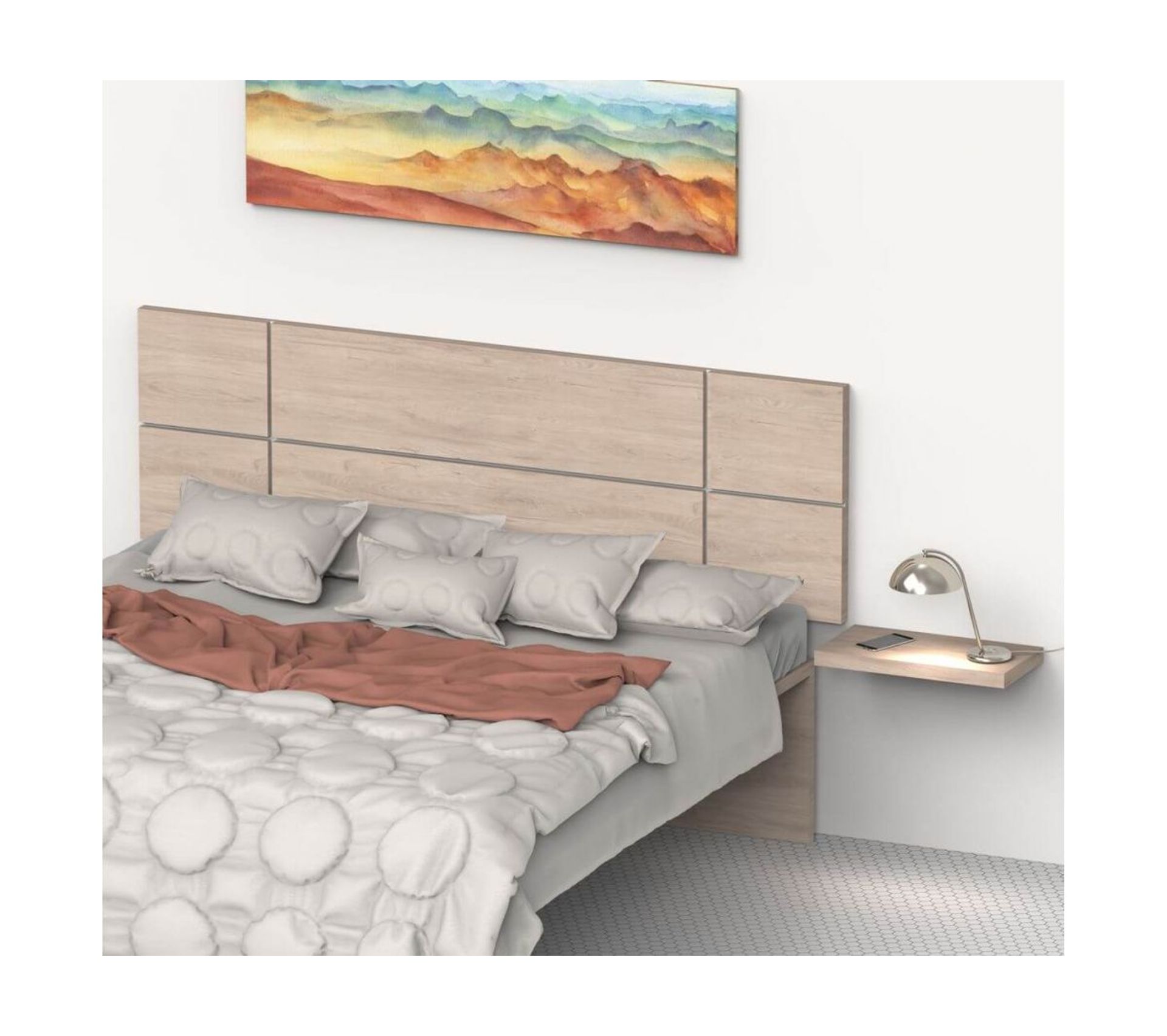 Festnight Tete De Lit 160 Cm Tête De Lit Avec Rangement Têtes De Lit Pour Adulte Armoire De Tête De Lit Murale Meuble De Chambre à Coucher Avec Rangement-Chêne Fumé-160x18,5x104,5 Cm