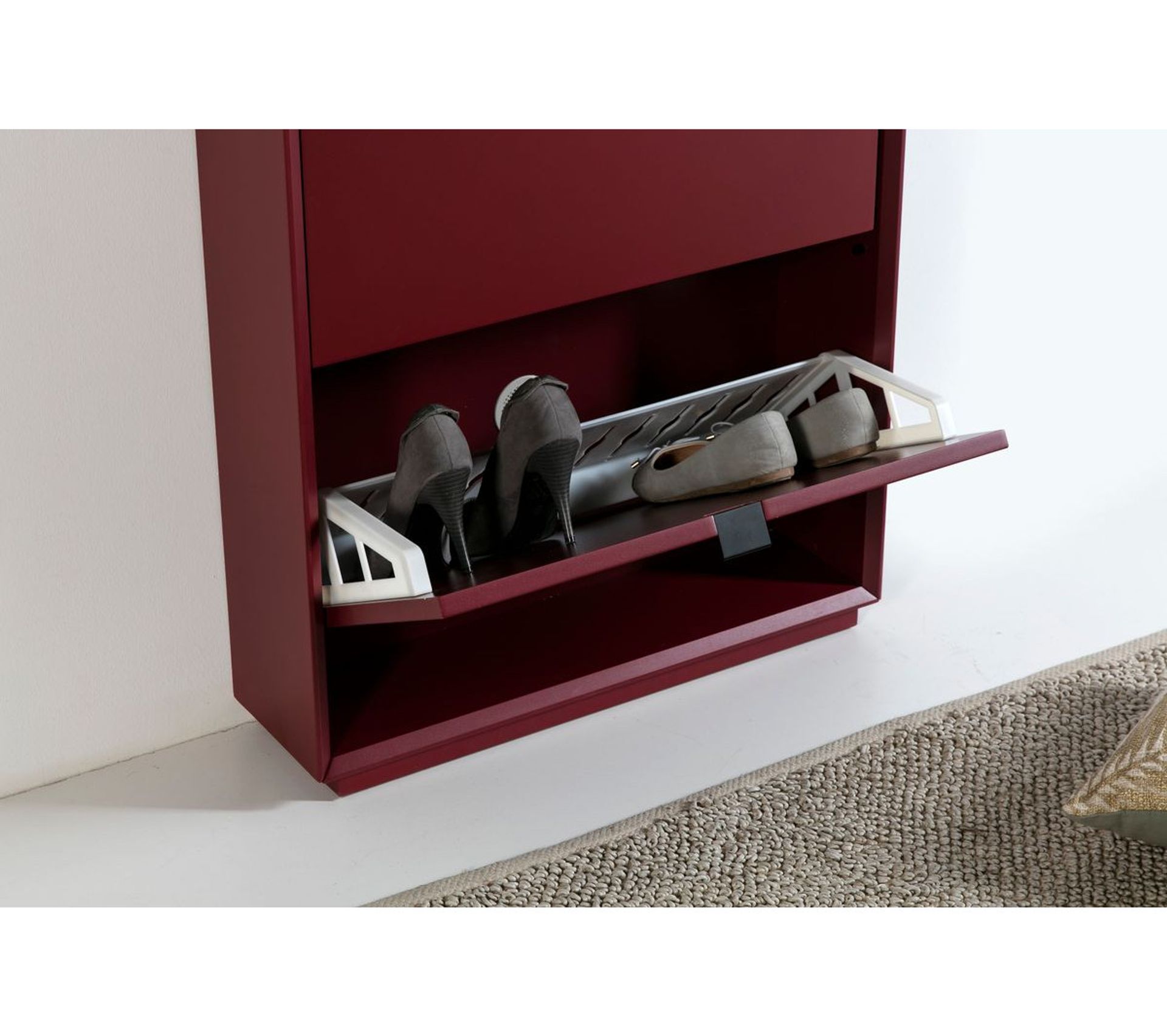 Meuble À Chaussures 3 Portes Lila Rouge Meuble à chaussures BUT