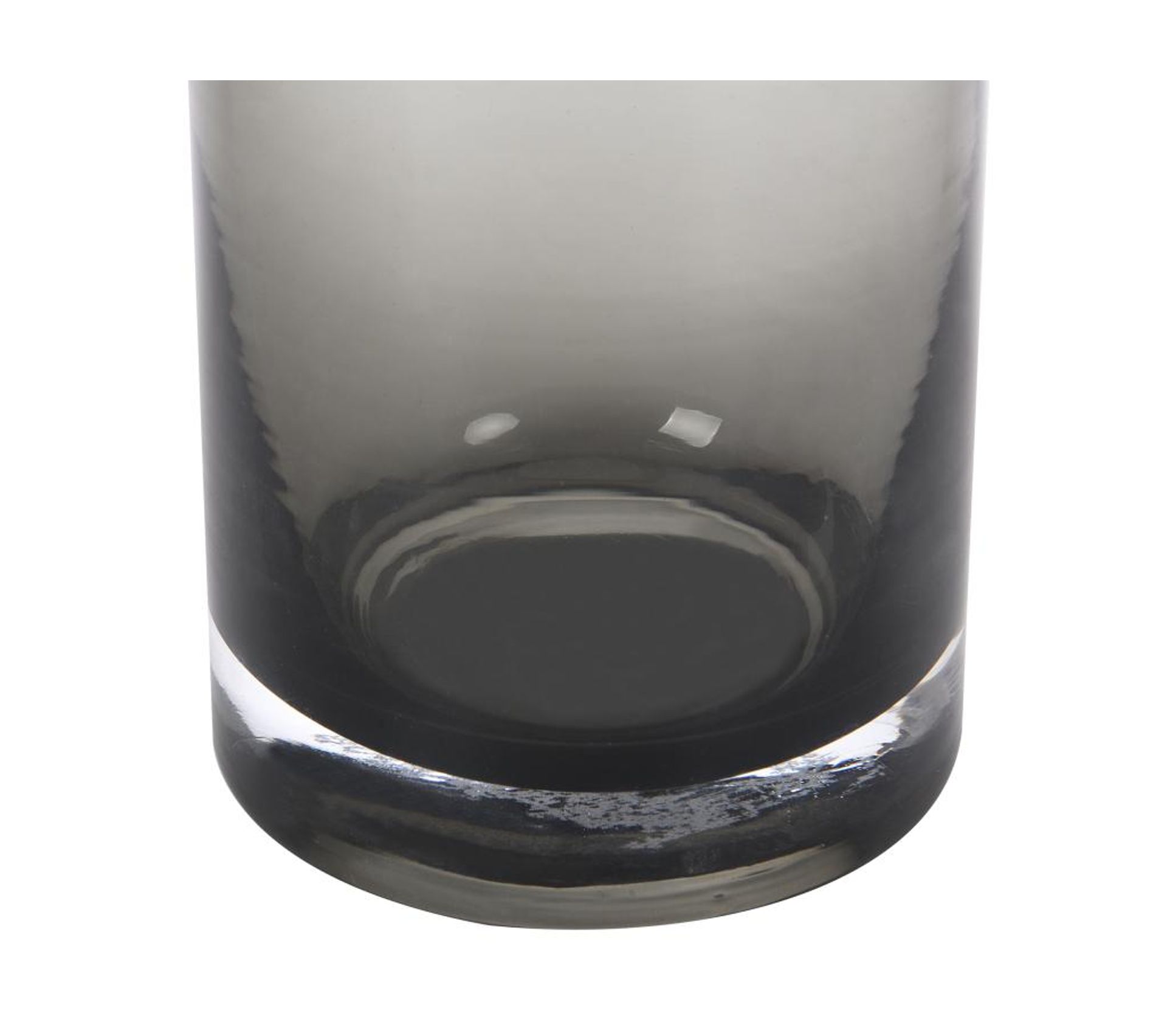 Vase En Verre Teinté D.16,5 X H.25 Cm Verre Gris Fumé Valoit BUT