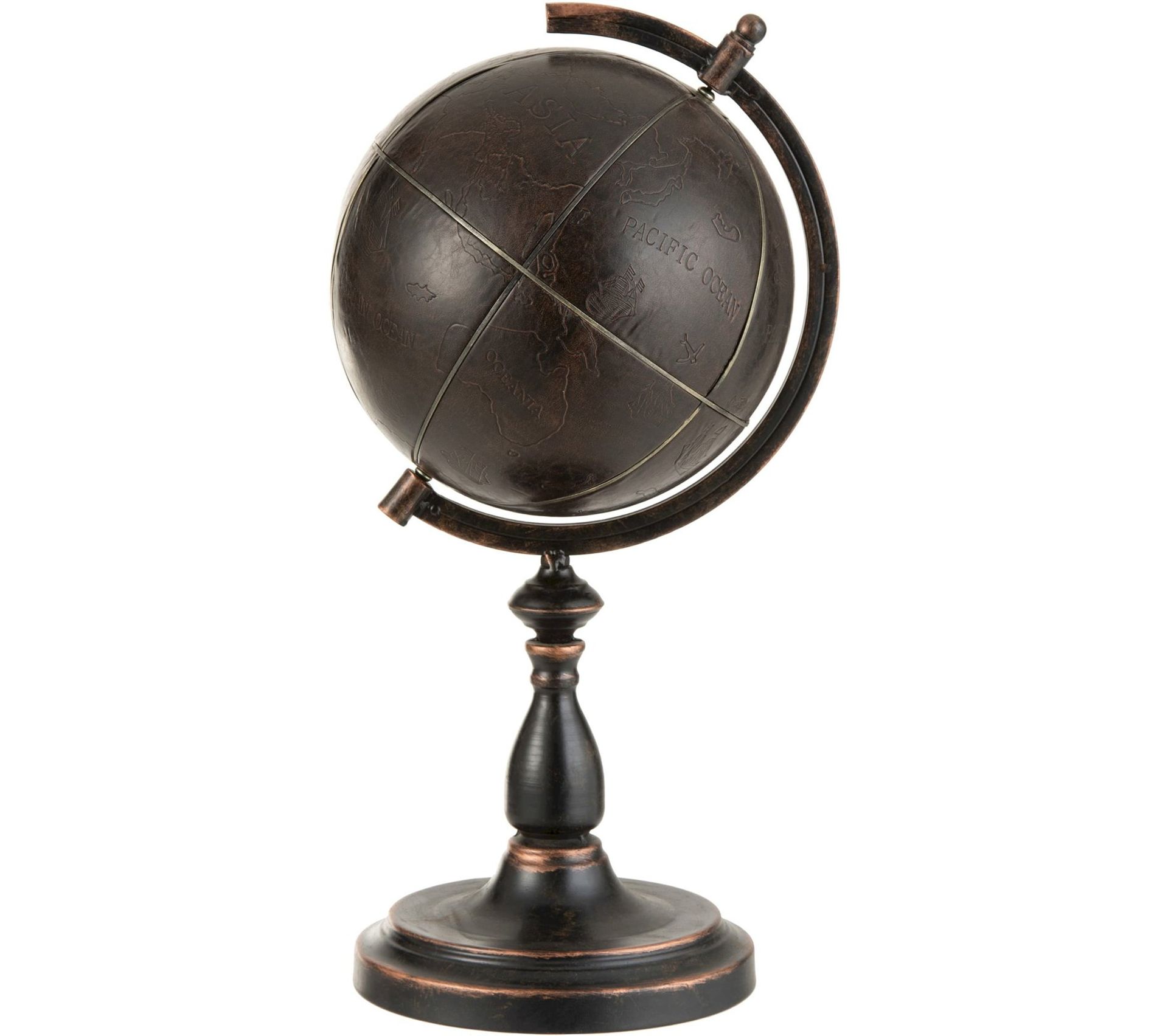 Globe Terrestre En Bois éducatif Pour Enfants - Apprentissage Géographie Précoce - Couleurs Vives - 17cm