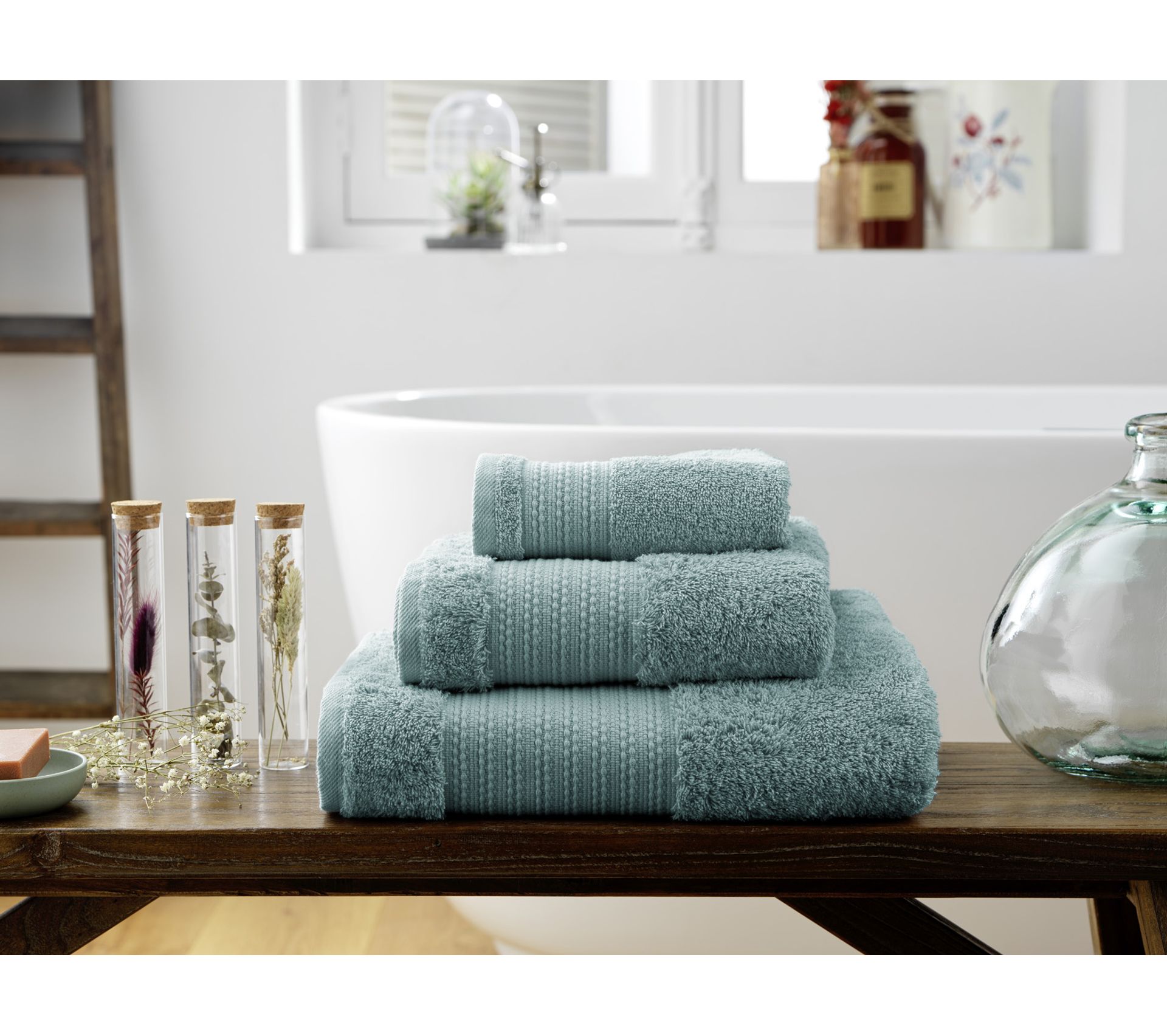 Serviette De Douche 70 X 130 Cm Garance Bleu Glacier Serviette drap