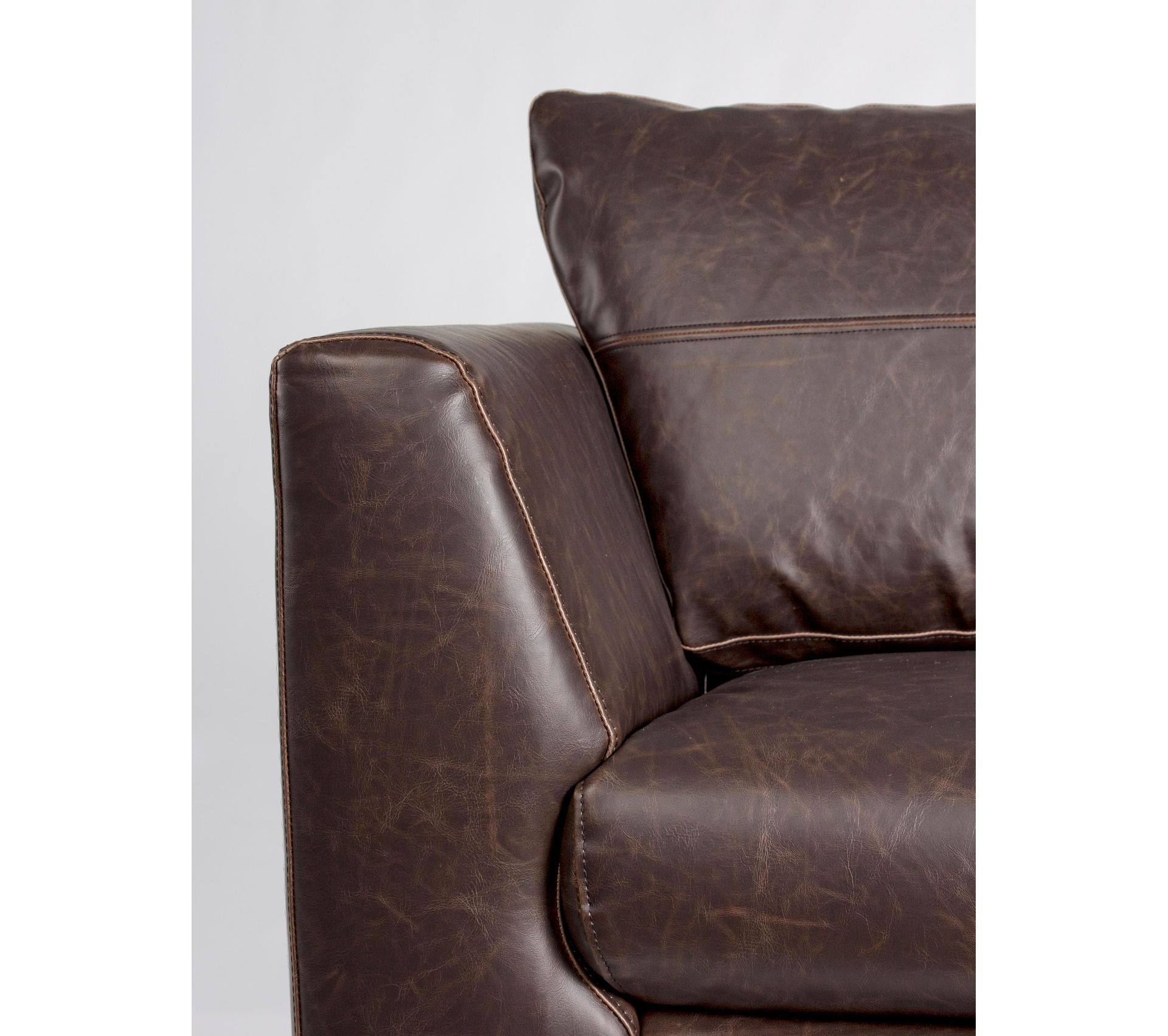 Canapé 2 Places Bois Et Revêtement Simili Cuir Tony Canapé BUT