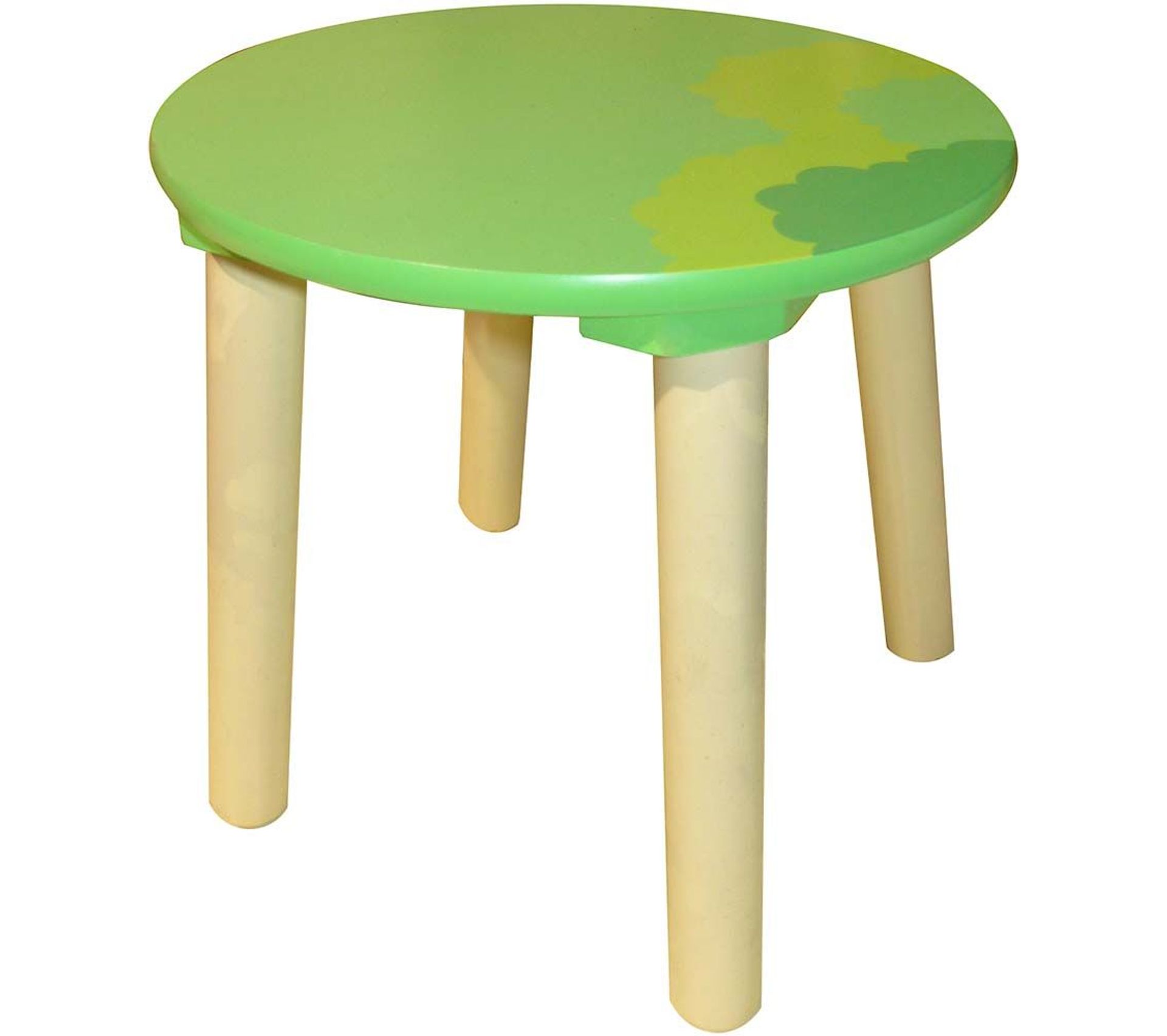 Tabouret Enfant En Bois Massif Motif Lion - Chaise Haute 25cm Design Animalier Fairentry