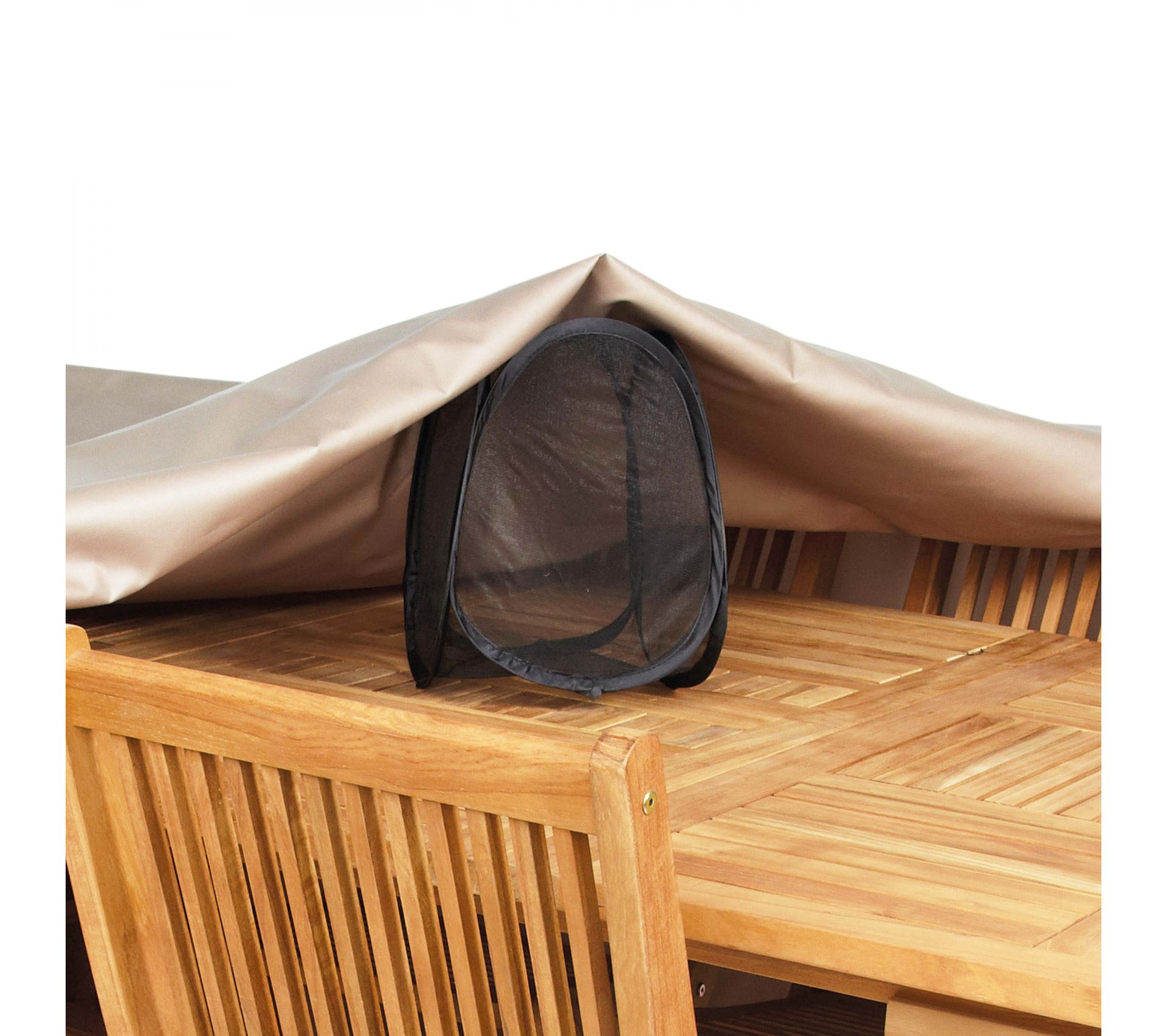 Housse De Table De Jardin 170 X 110 cm, Cov'up Taupe Accessoire