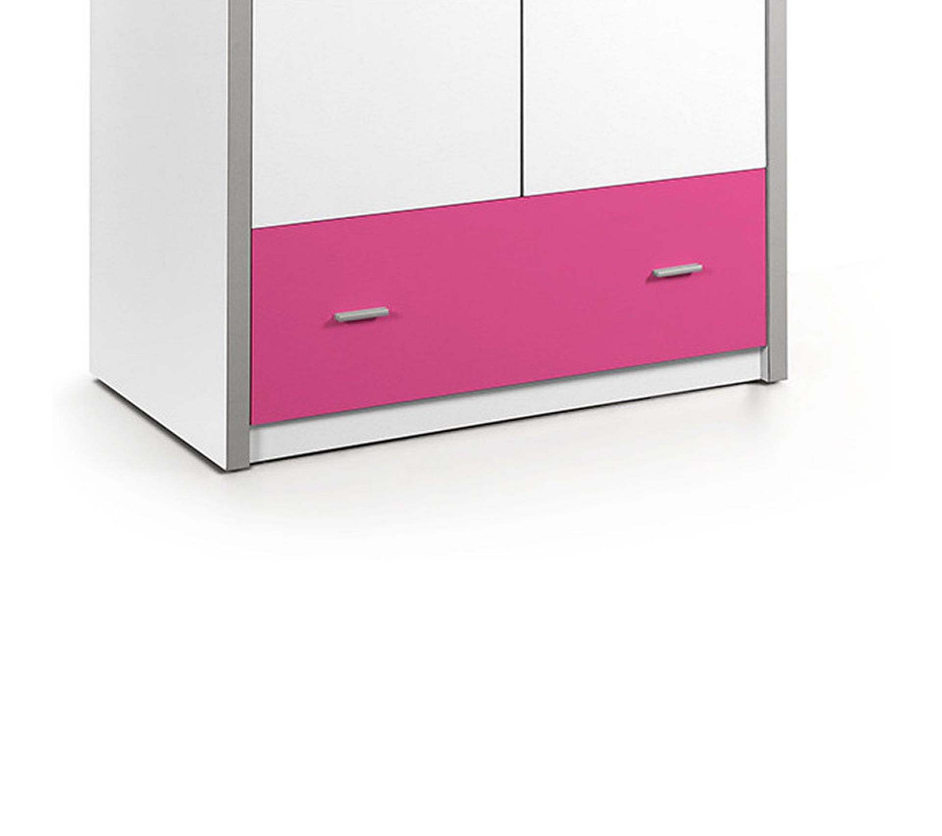 Armoire 2 Portes Blanche Et Rose Fuchsia Armoire BUT