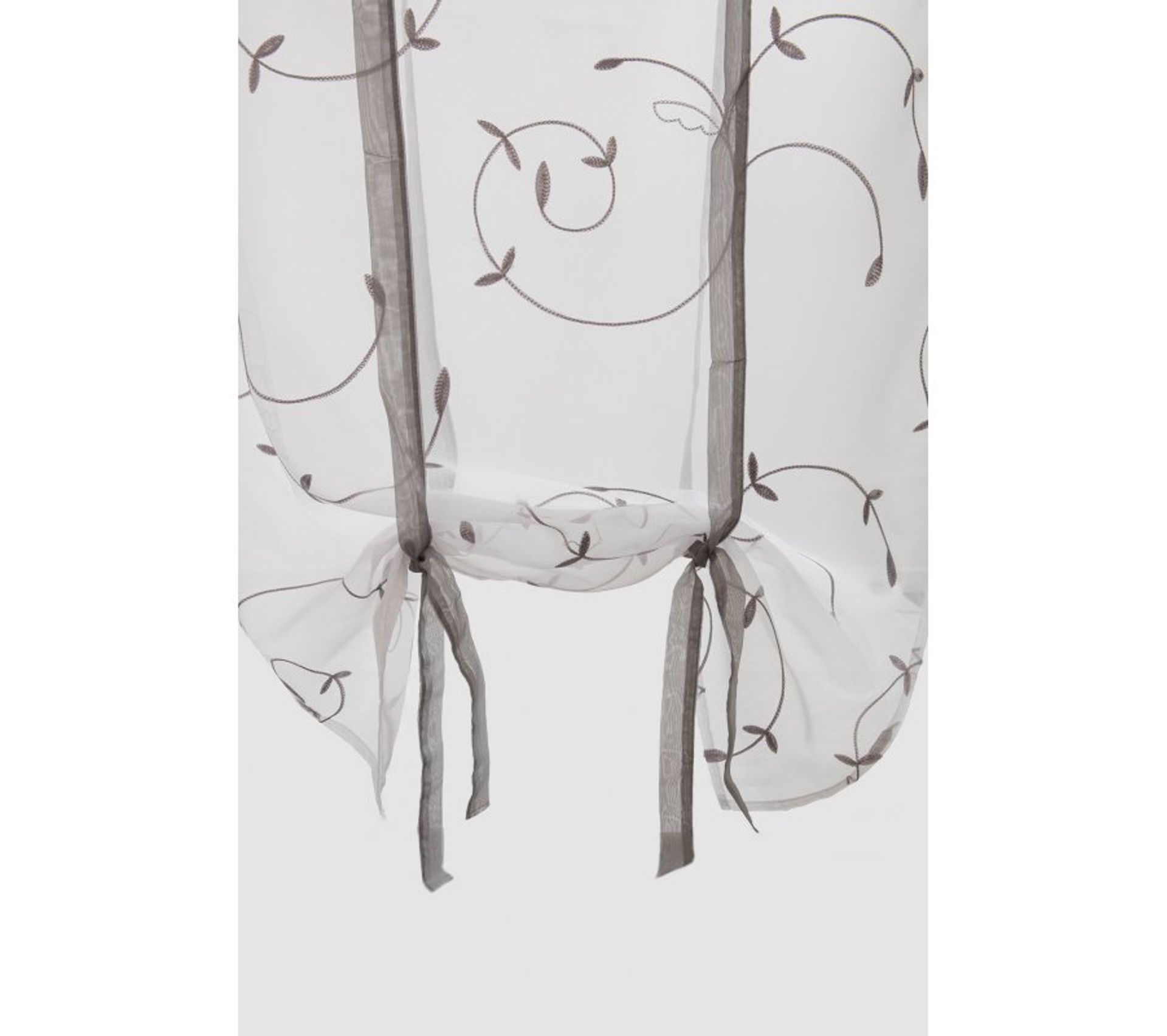 Paire Voilages Vitrages 60 X 160 Cm Store Enrouleur À Pattes Broderies