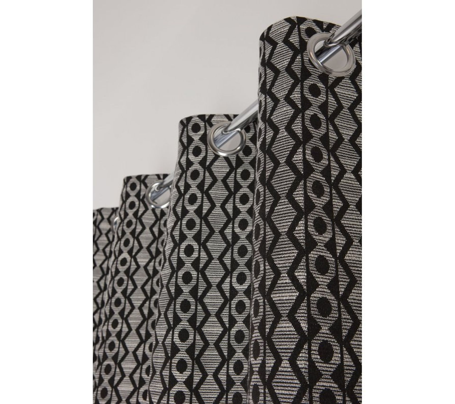 Rideau Effet Laine 140 X 250 Cm Bohème Bicolore Noir ...