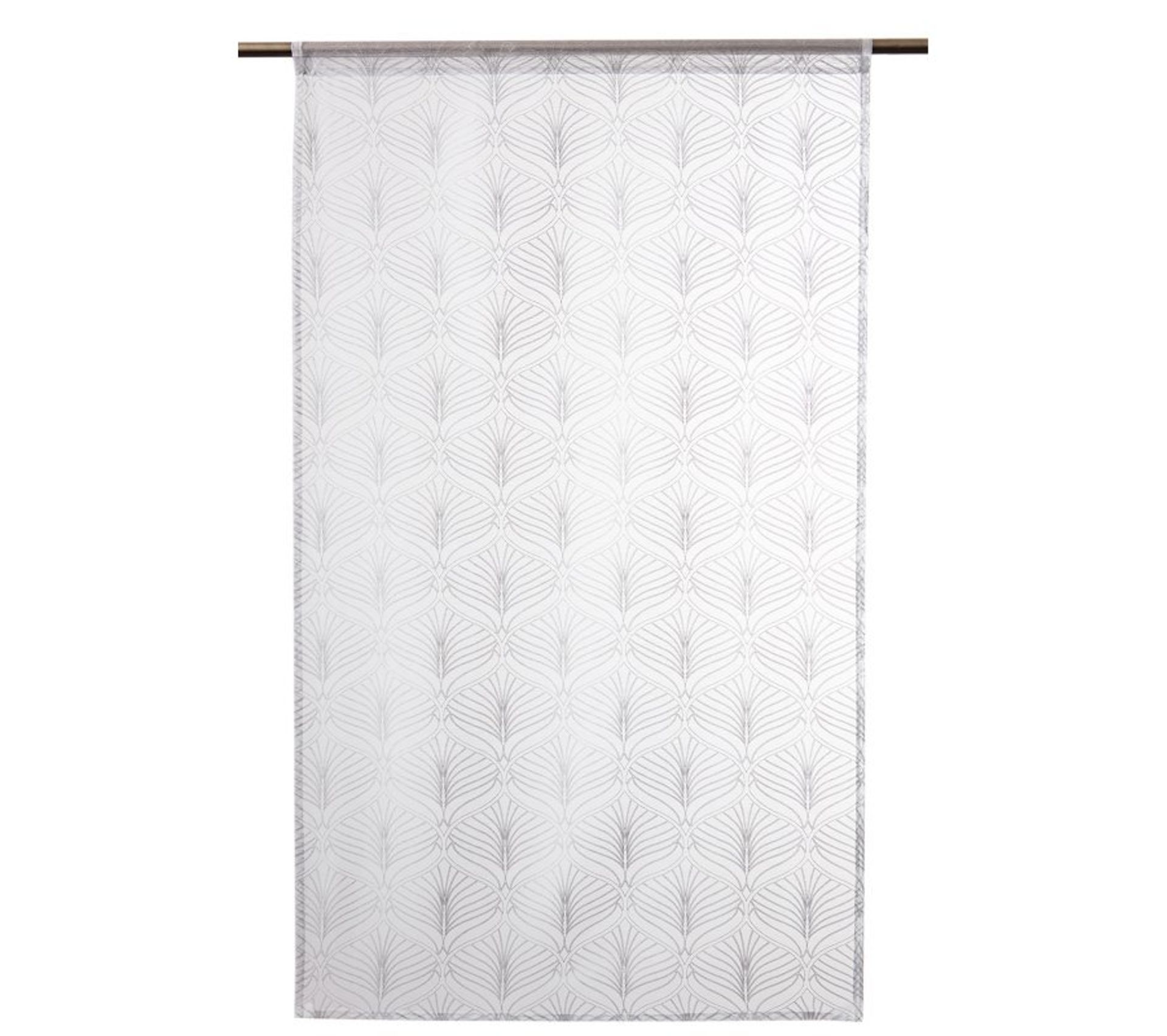 Paire De Voilages Droits Prêts-à-poser - Tissu Gris Effet Lin 100% Polyester, Ourlet Et Poche Pour Tringle - Longueur Sur Mesure