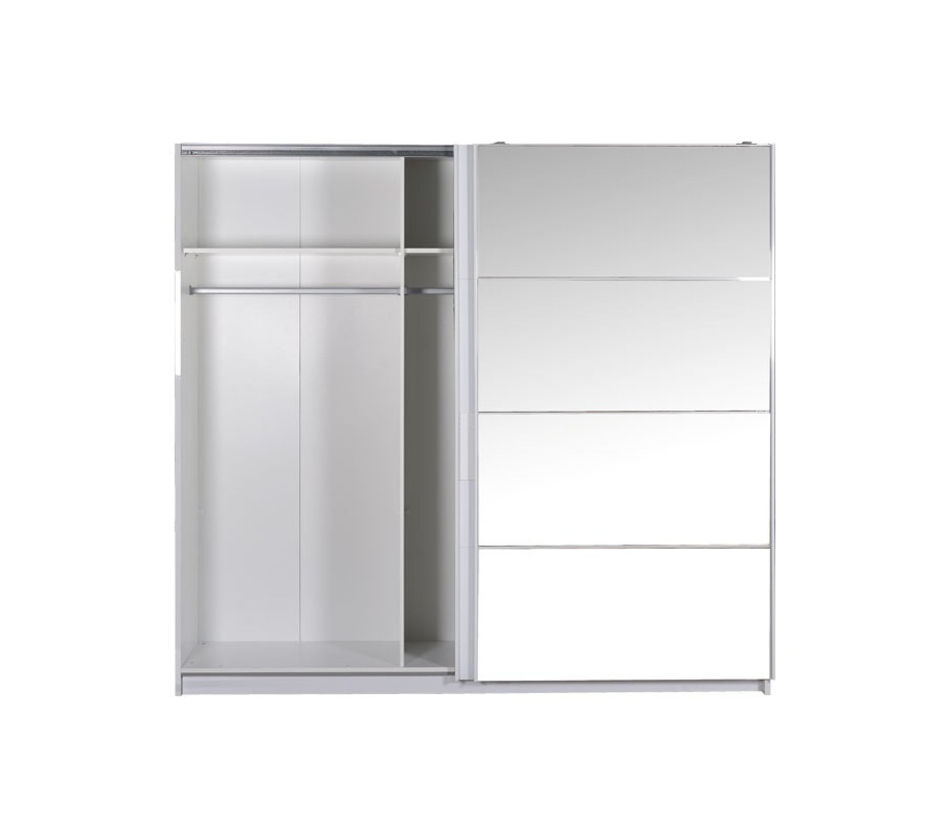 Armoire 2 Portes Coulissantes Laqué Blanc Senya Armoire BUT