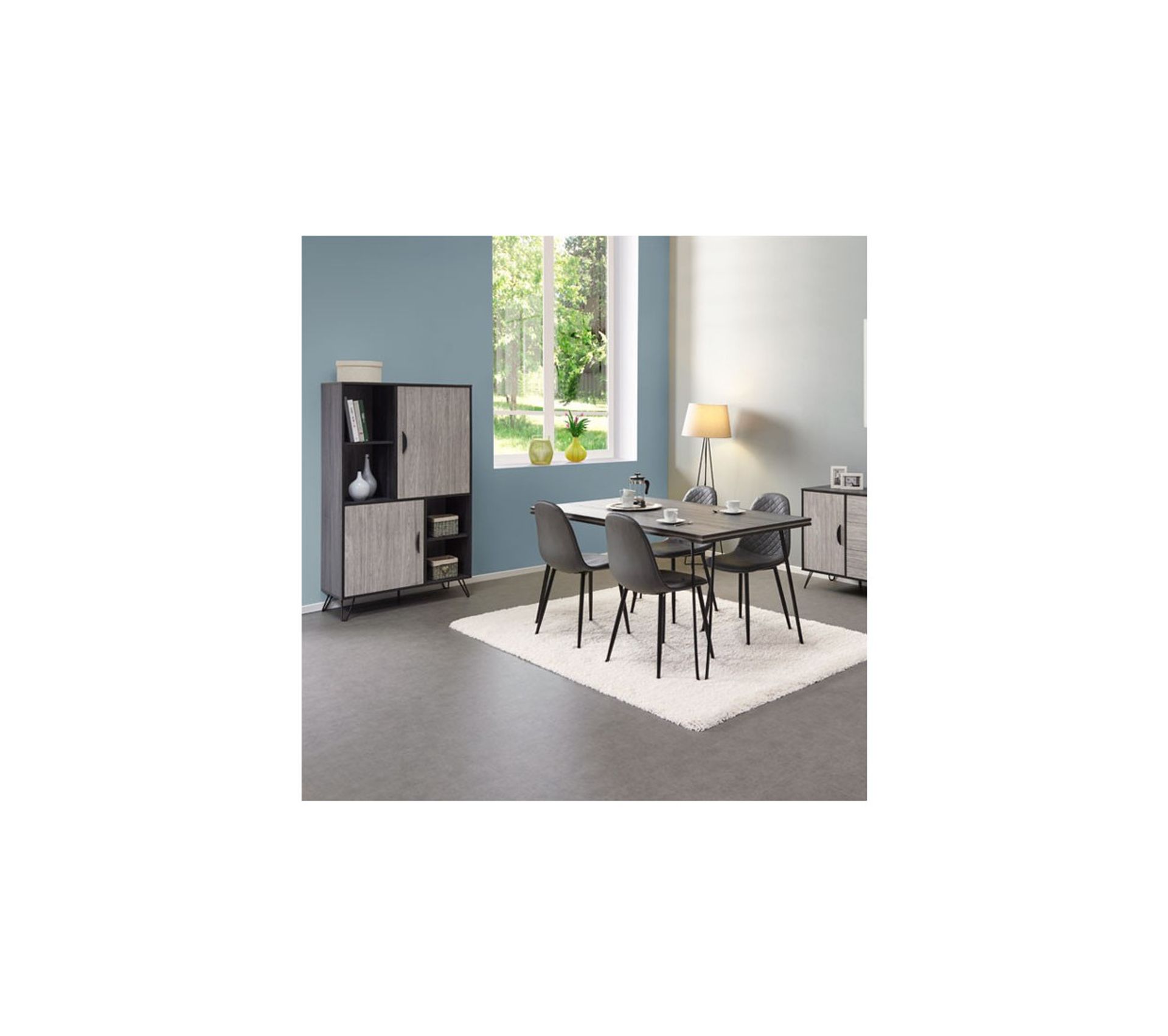 Armoire De Salle à Manger 2 Portes Lugano Vaisselier et vitrine BUT