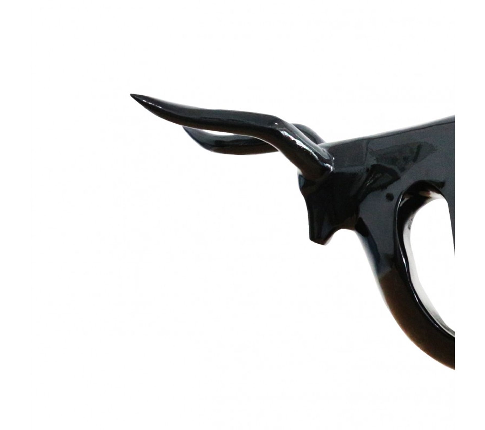 Sculpture Taureau Noir Et Rouge En Resine El Toro Statue Objet A Poser But