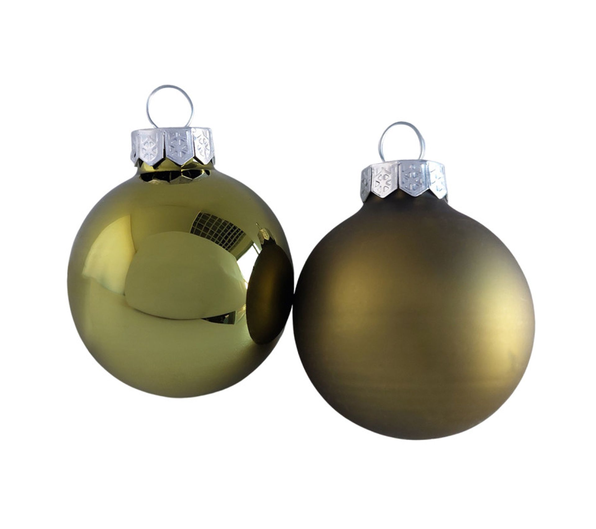 Lot De 32 Boules De Noël En Verre Kaki Diamètre 3,5 Cm - Sven 5680 